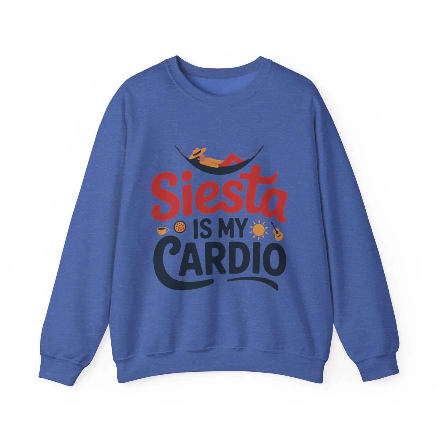 Men's Heavy Blend™ Crewneck Sweatshirt, Siesta Is My Cardio Funny Mens Sweatshirt Spain Gift
