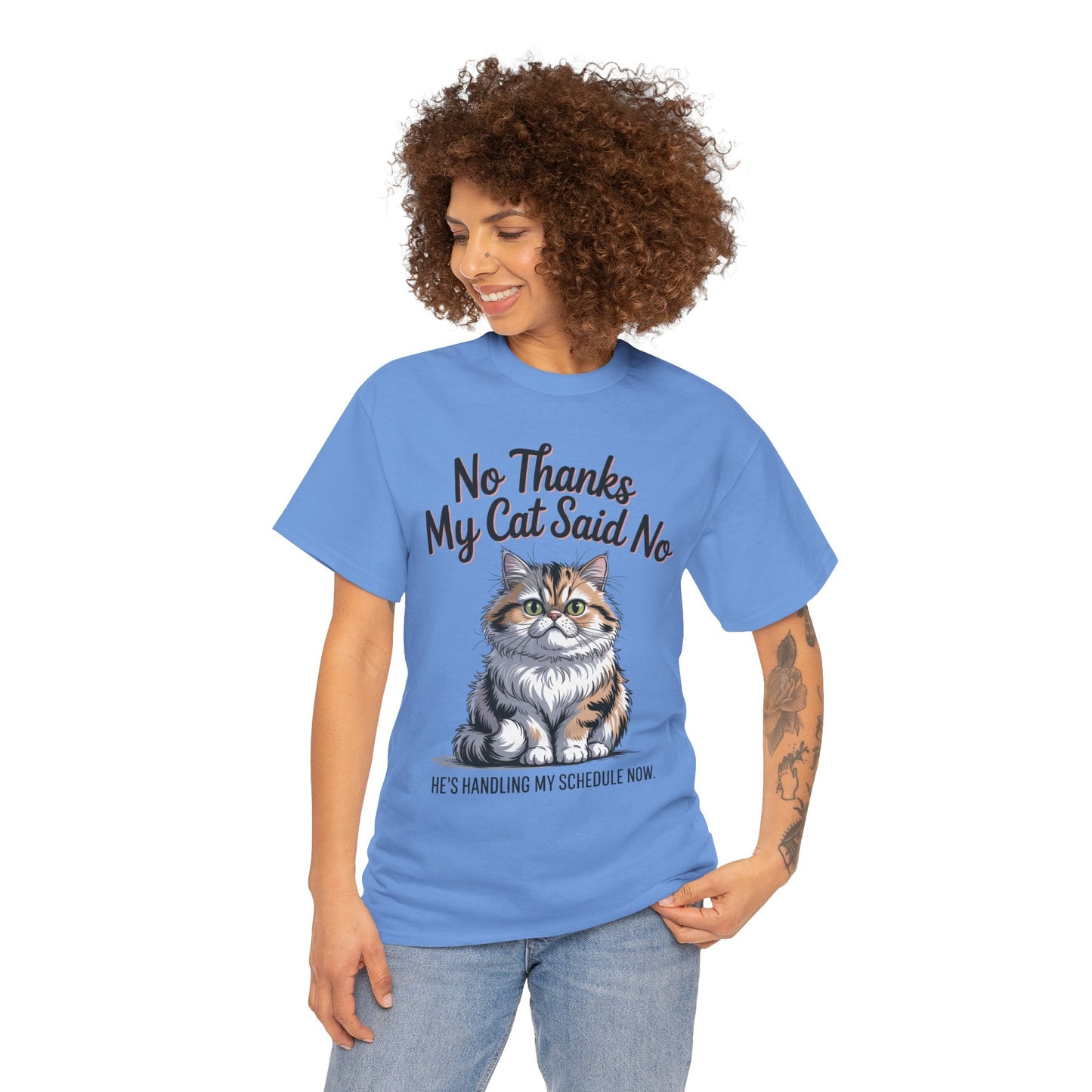 Funny Cat Quote Tee, Womens Heavy Cotton T-Shirt, Pet Lover Gift, Cute Cat Apparel, Cat Mom Tee, Quirky Animal Shirt, Humor