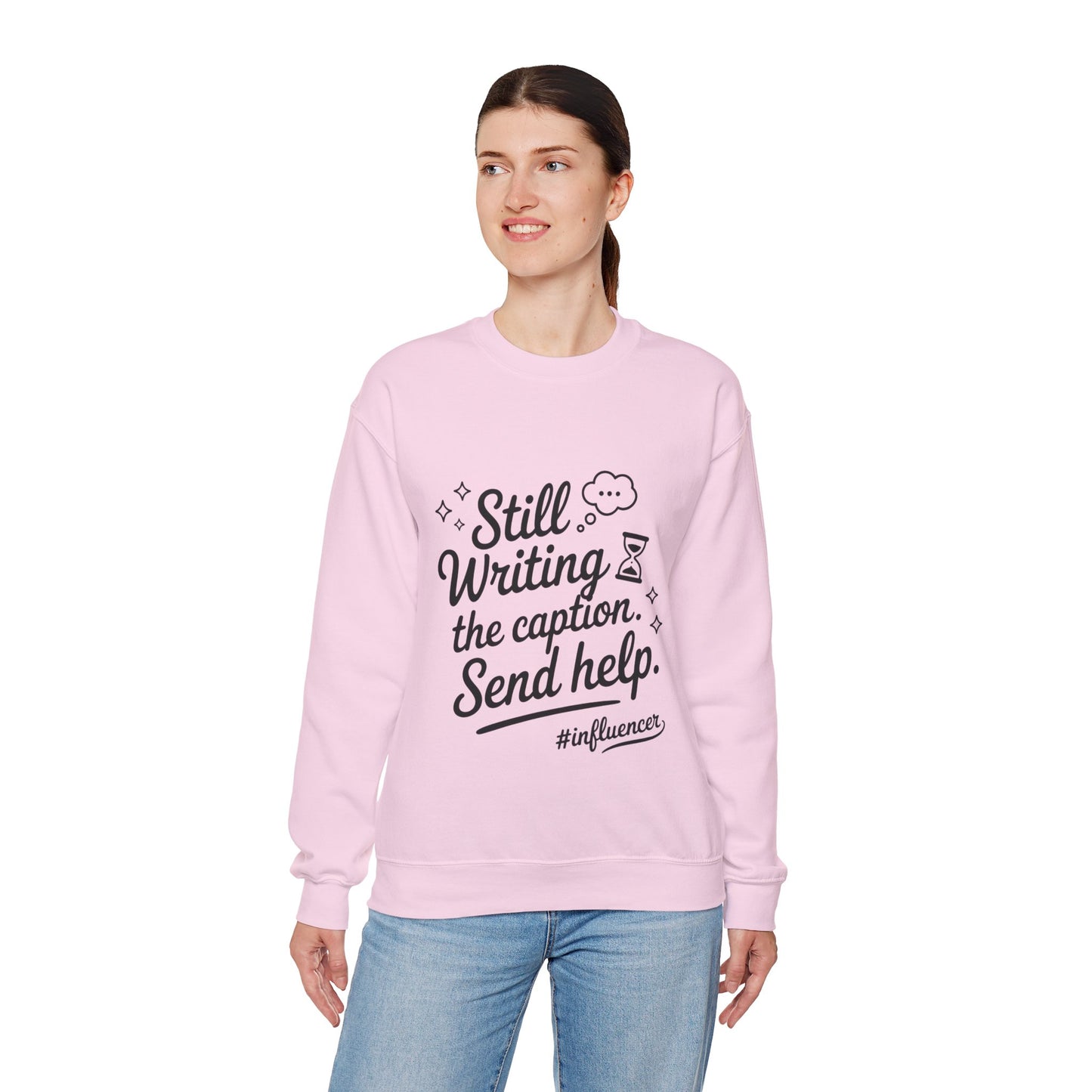Funny Influencer Womens Sweatshirt, Cozy Oversized Crewneck, Social Media Humor Gift, Influencer Sweatshirt for Writers, social media gift