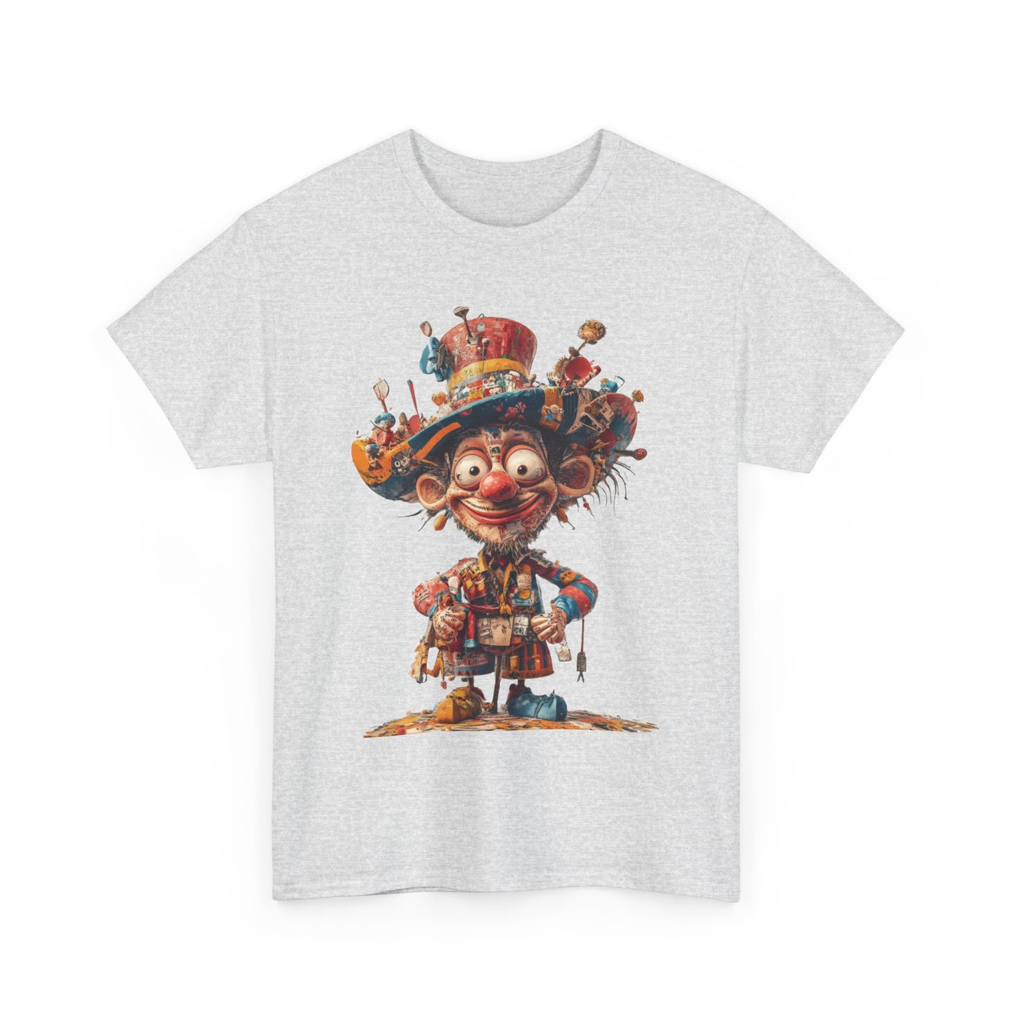 Colorful Clown T-Shirt, Funny Circus Character Graphic Tee, Whimsical Comic Style Shirt for Humor Lovers, Comedy Tee