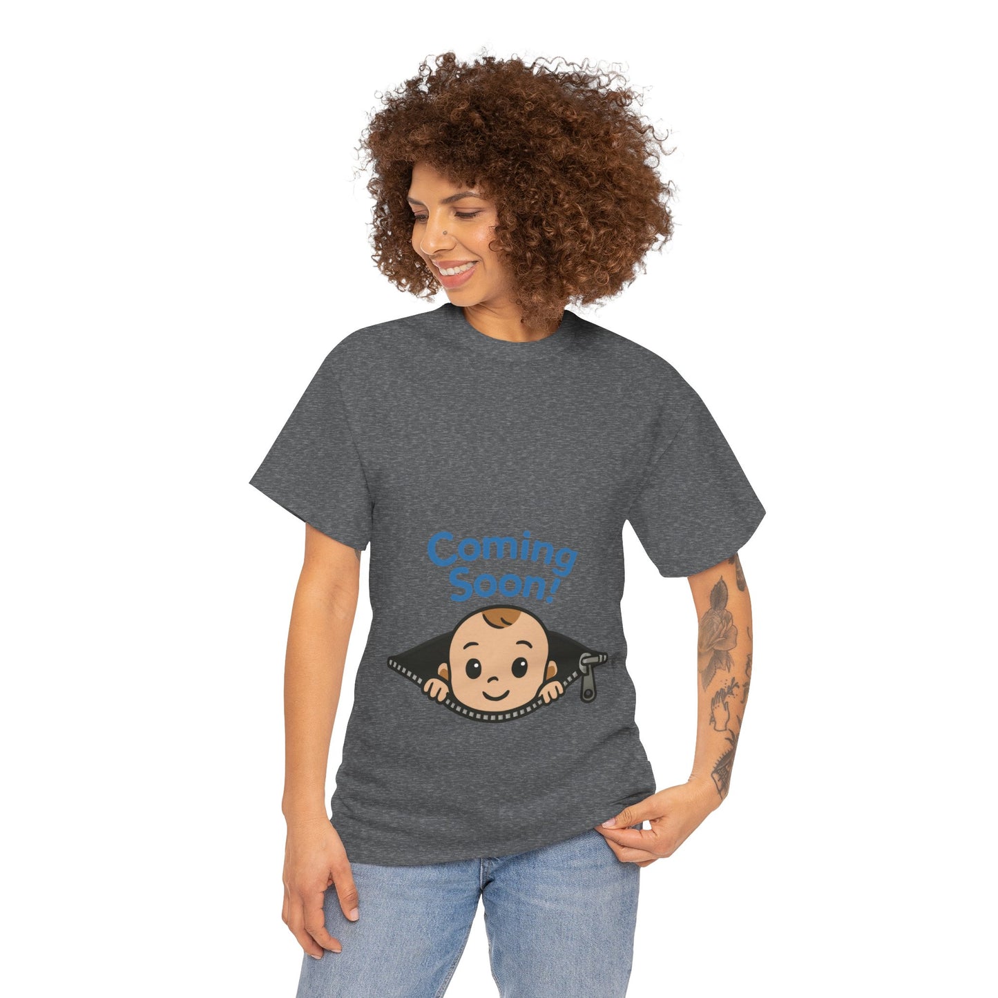 Coming Soon Maternity Tee, Cute Baby Boy Pregnancy Announcement Tee, Funny Expecting Mom Gift, Gender Reveal Tee, Baby Shower Top