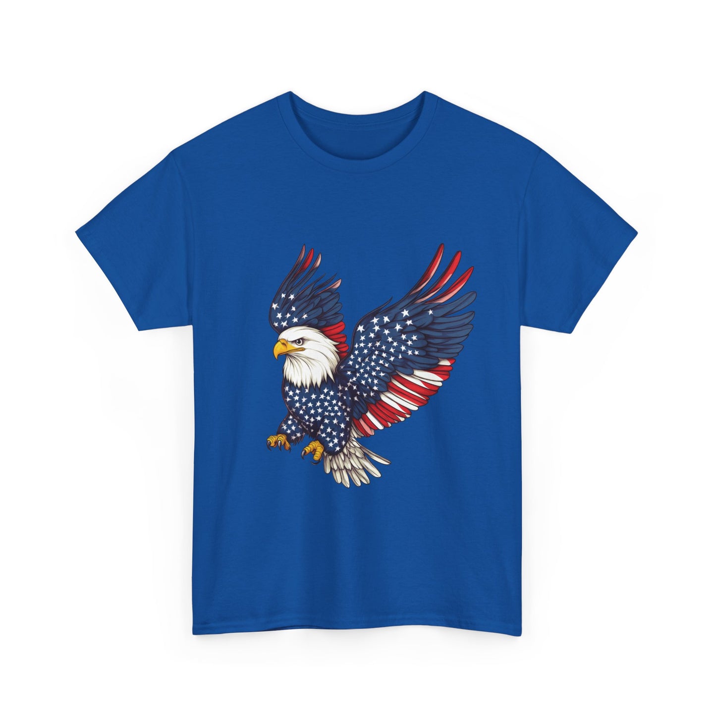 Patriotic Eagle Tee | Unisex Heavy Cotton T-Shirt for Independence Day, Memorial Day, Veterans Day, Gift for Nature Lovers, Casual Wear