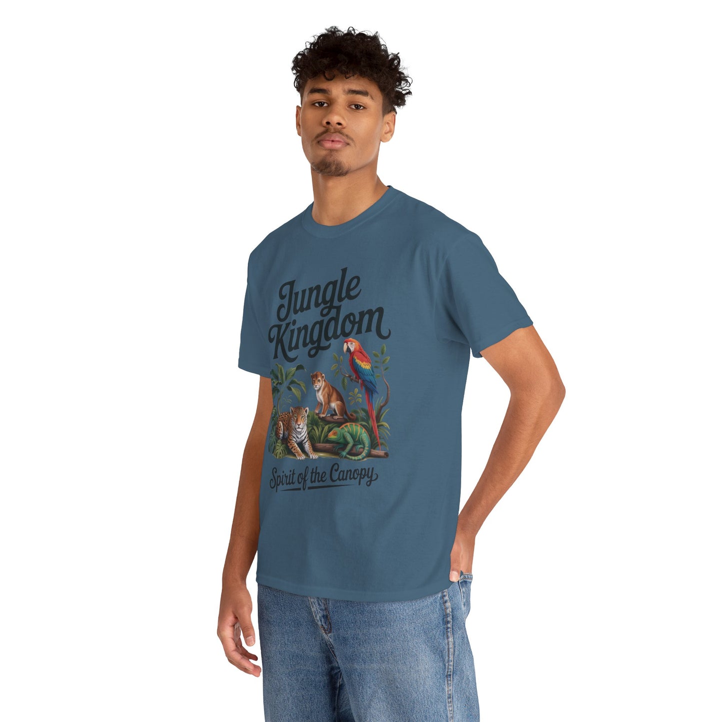Mens Jungle Kingdom Tee - Nature Lover T-Shirt, Animal Graphic Tee, Eco-Friendly Gift, Summer Fashion, Adventure Outfit