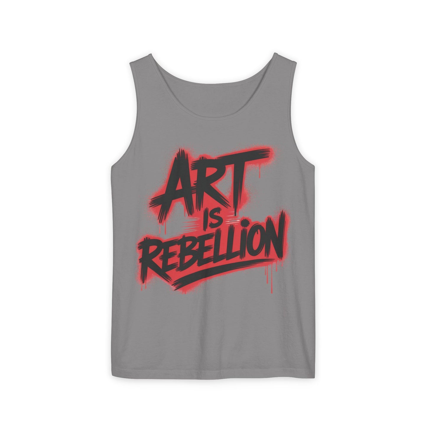 Men's Garment-Dyed Tank Top, Art Is Rebellion Men's Tank Top, Graffiti Street Art Muscle Shirt, Urban Rebellion Sleeveless Top