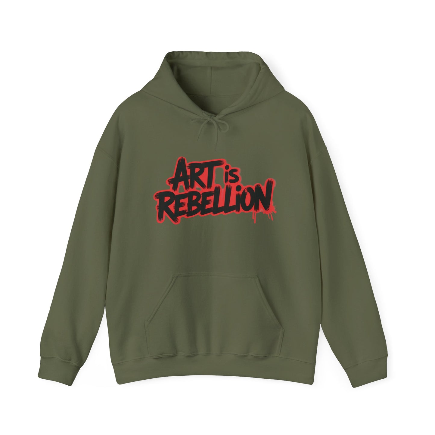 Men's Heavy Blend™ Hooded Sweatshirt, Art Is Rebellion Men's Hoodie, Graffiti Street Art Pullover, Urban Rebellion Hoodie for Skaters