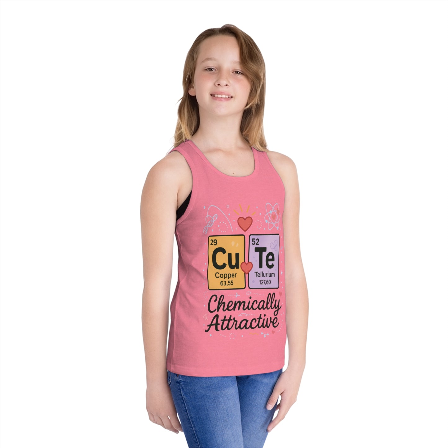 Chemically Attractive Kids Tank Top, Fun Science Gift, Cute Chemistry Shirt, Summer Playwear, Educational Apparel, Birthday Surprise