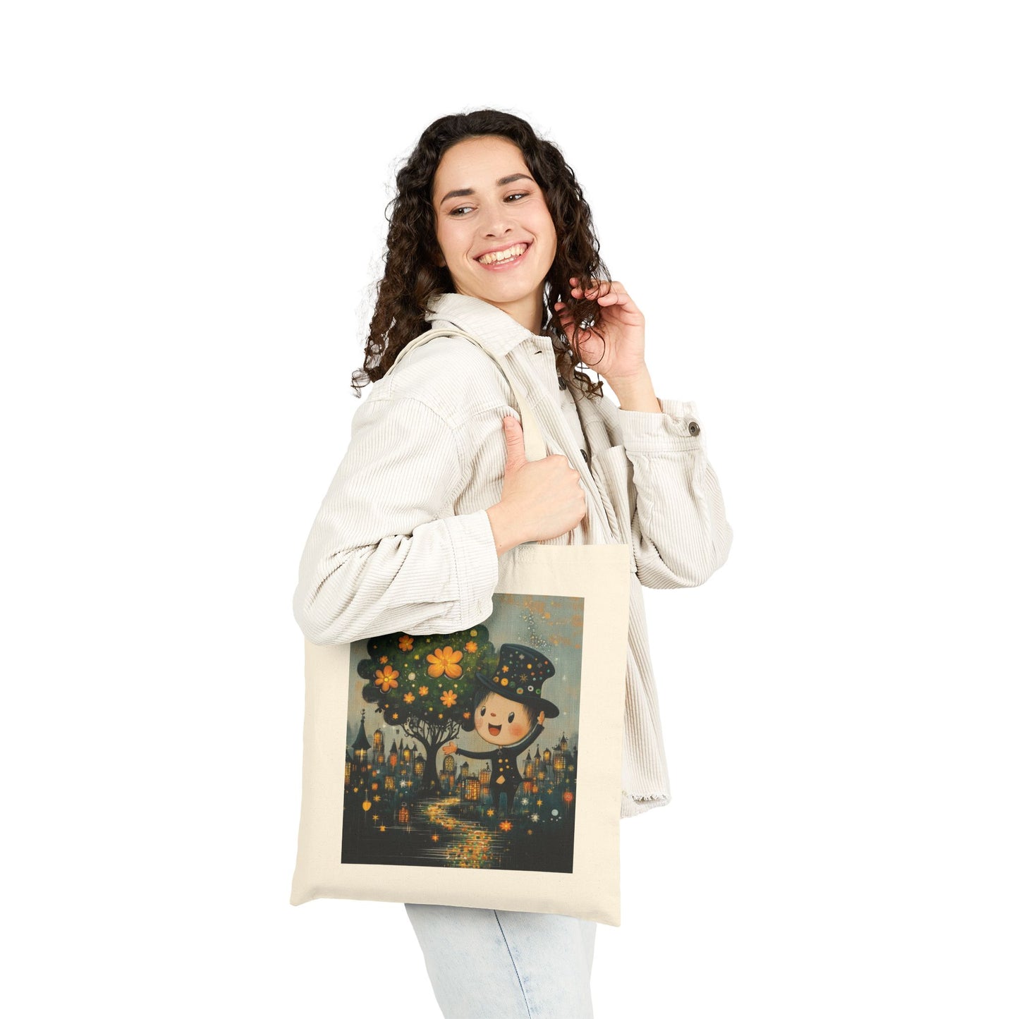 Eco-Friendly Cotton Canvas Tote Bag, Cute Gift for Nature Lovers, Beach Bag, Shopping Tote, Earth Day Accessory, Reusable Bag