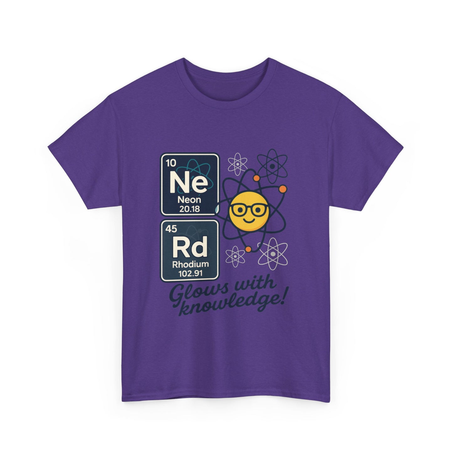 Funny Womens Nerd T-Shirt, NeRd Periodic Table Shirt, Glowing Knowledge Tee, Science Lover Gift, Chemistry Shirt, STEM Apparel, Science Tee