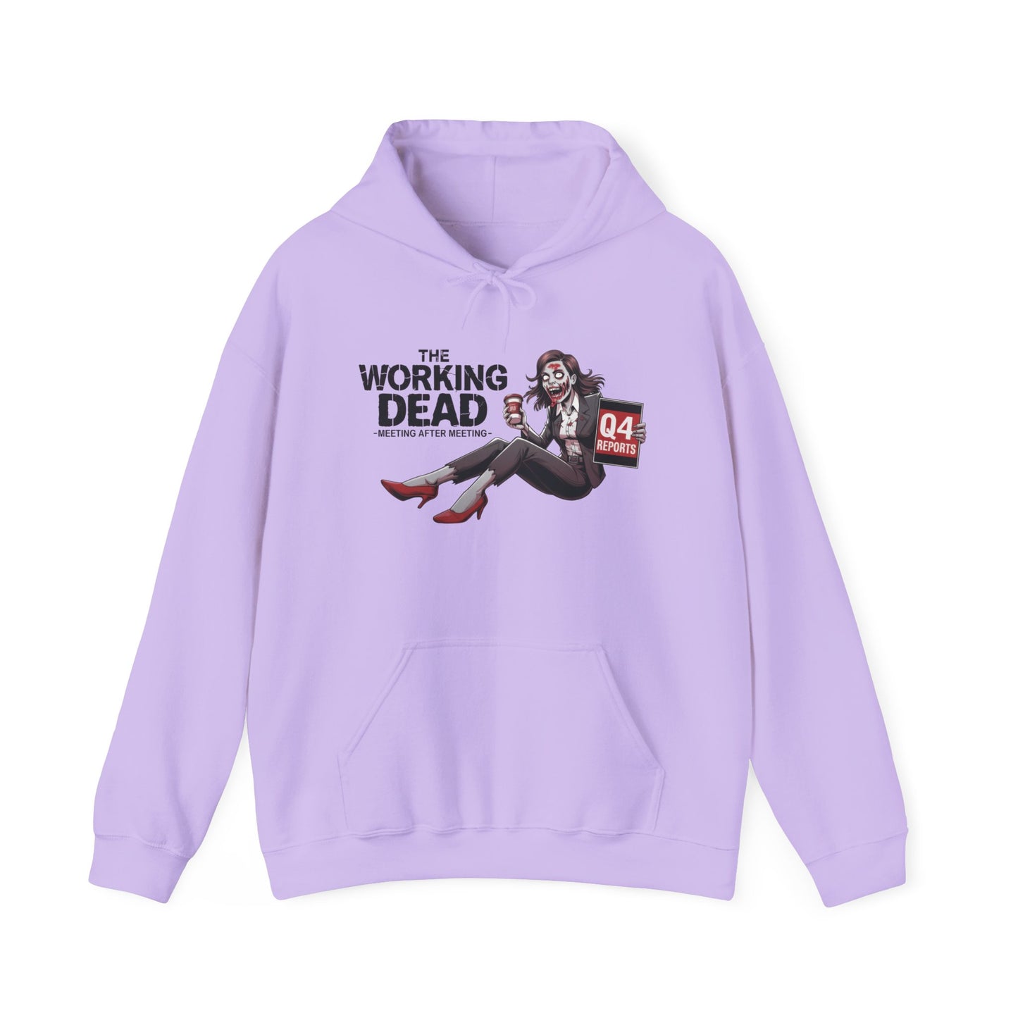 The Working Dead Women's Zombie Hoodie, Funny Office Meeting Sweatshirt, Halloween Zombie Top, Halloween Work Top