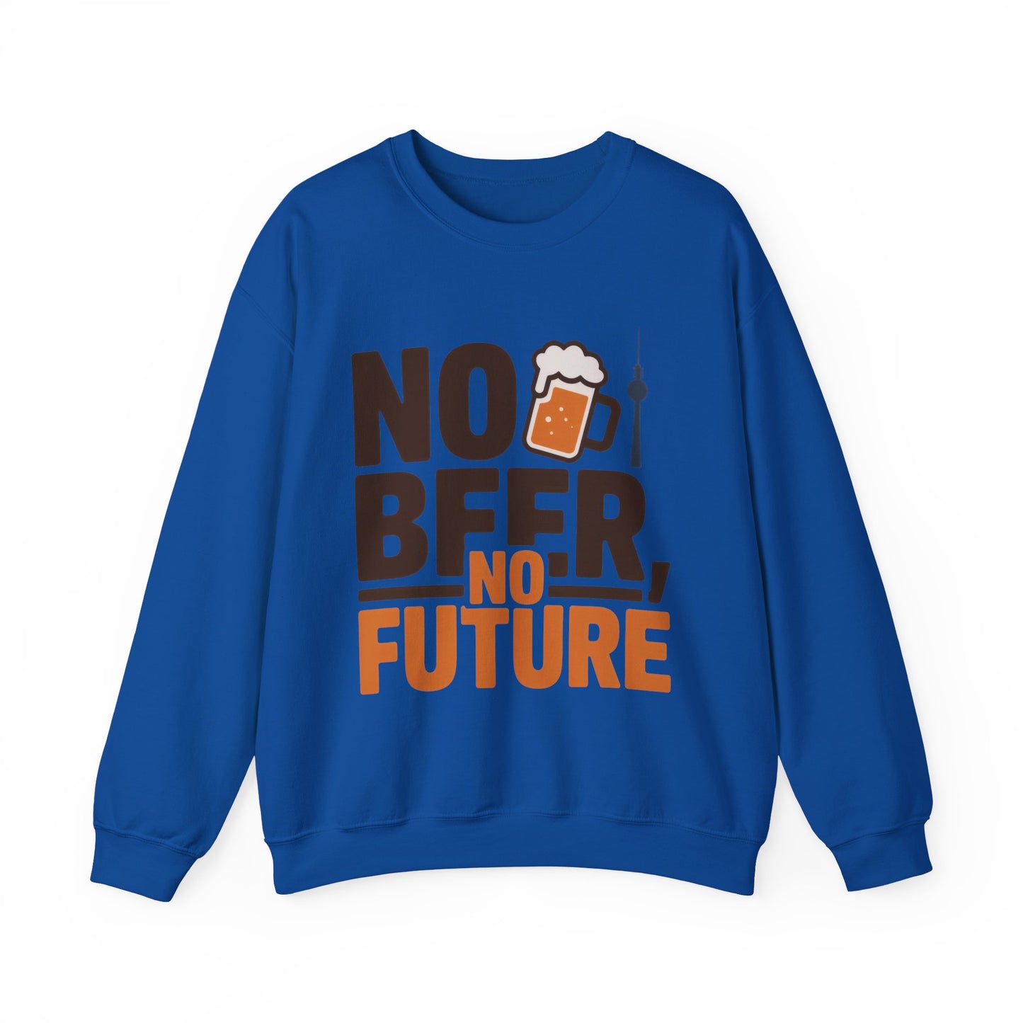 Mens Heavy Blend™ Crewneck Sweatshirt, No Beer No Future Funny Beer Mens Sweatshirt