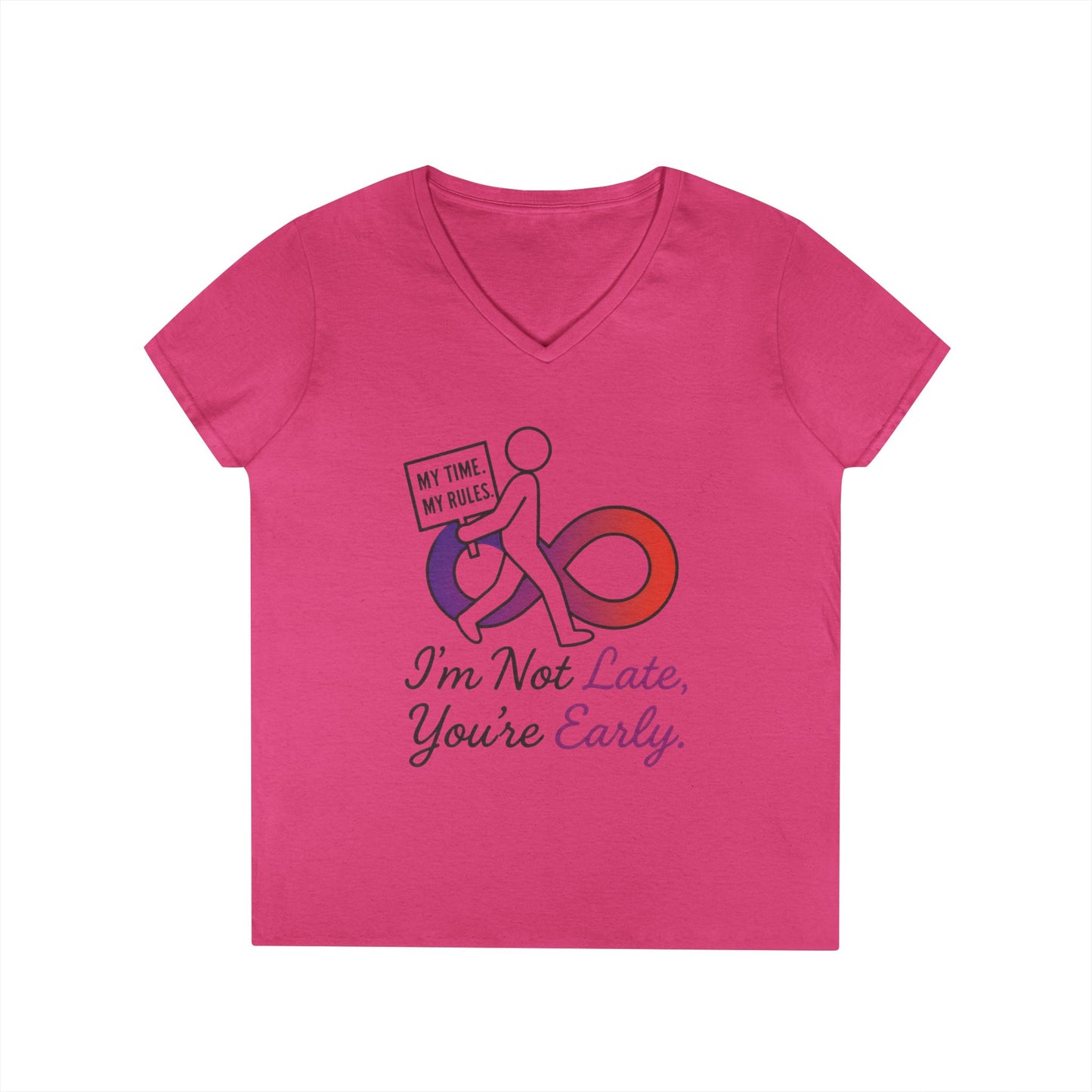 My Time My Rules Women's V-Neck T-Shirt, Funny T-Shirt, Casual Wear, women empowerment tee, confident woman shirt, self love t shirt
