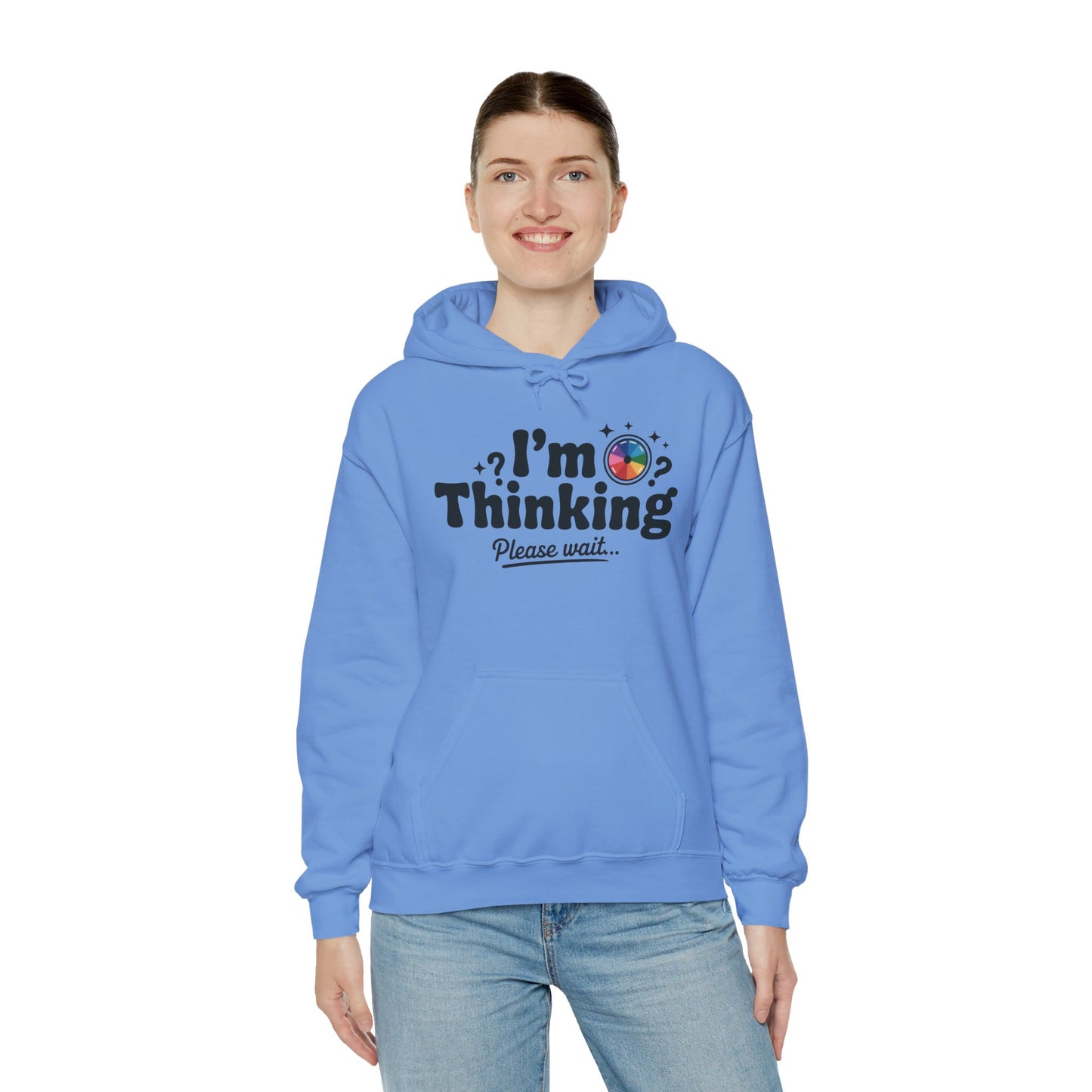 Playful Thinking Womens Hooded Sweatshirt, Womens Hoodie, Brainstorming Buddy, Thoughtful Gift, Cute Geeky Gift for Introverts, Programmers
