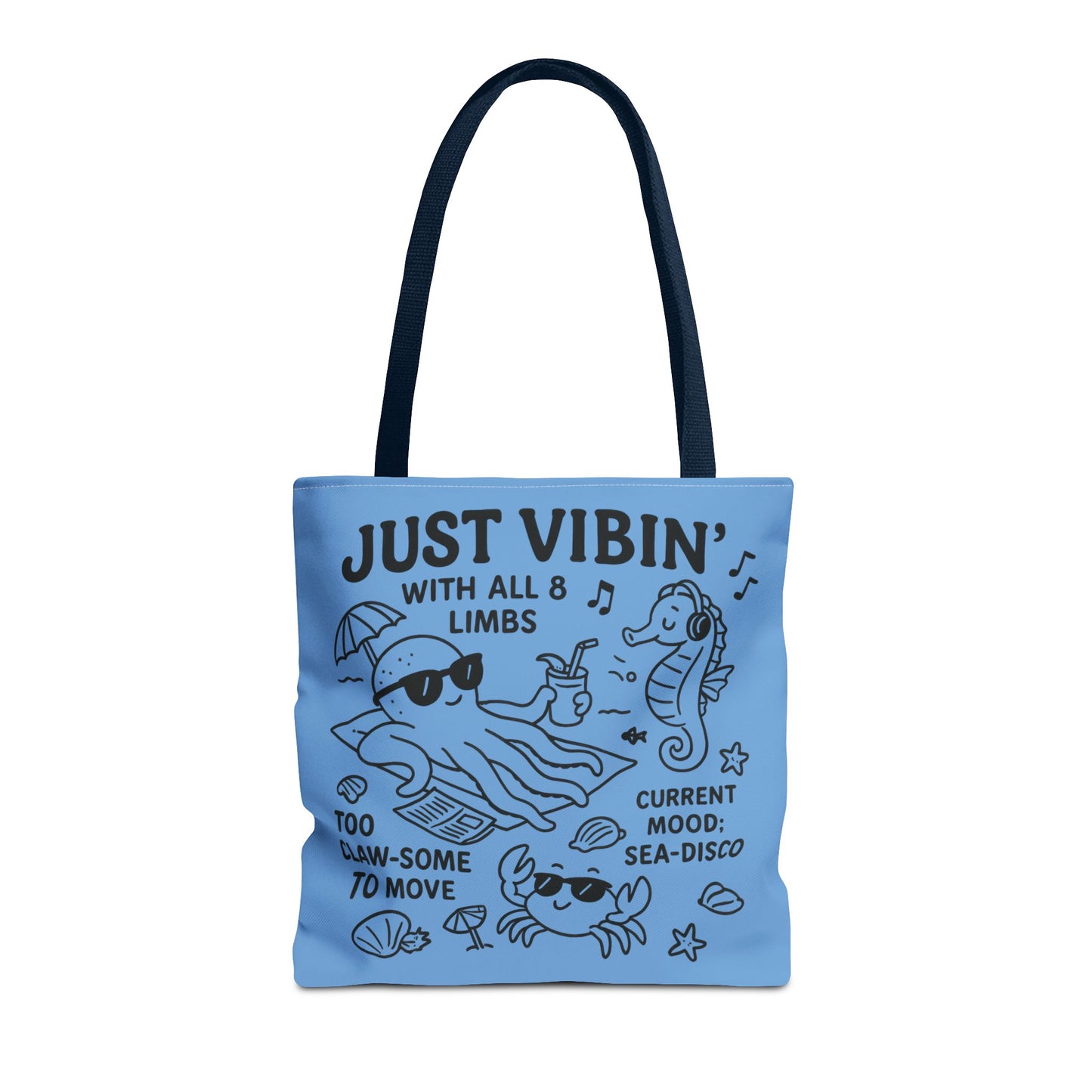 Fun Sea-Themed Tote Bag, Beach Accessories, Summer Vibes, Gift for Ocean Lovers, Reusable Shopping Bag, Cute Beach Tote