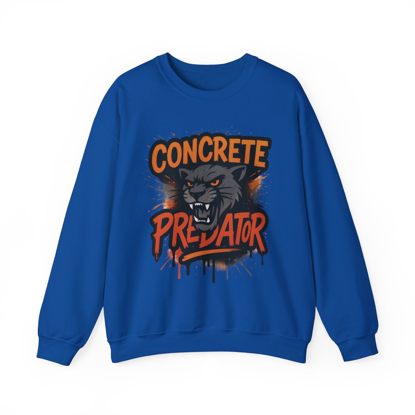 Men's Heavy Blend™ Crewneck Sweatshirt, Concrete Predator Mens Panther Crewneck Sweatshirt