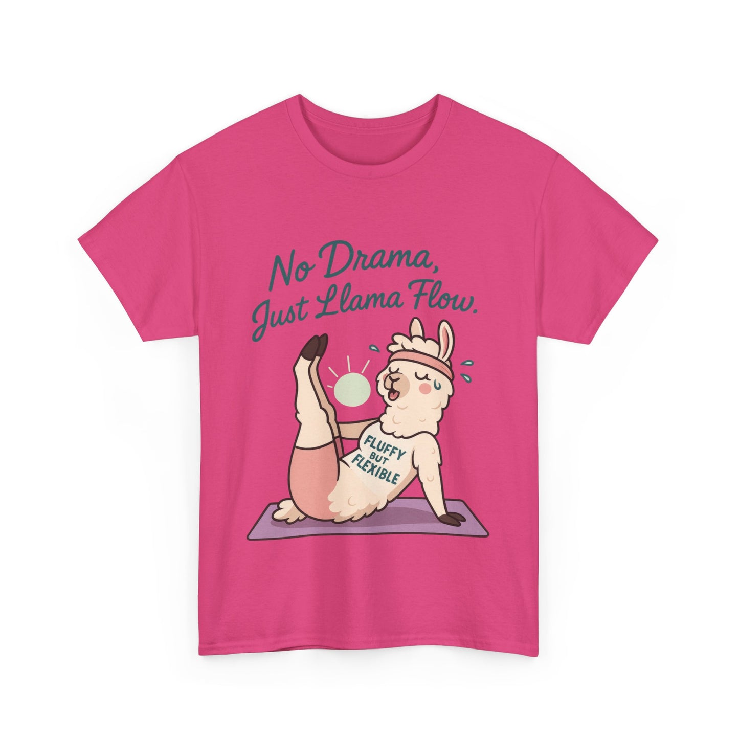 No Drama Llama Yoga Tee, Funny Yoga Llama T-Shirt for Women, Gift for Yoga Lovers, Fun Yoga T-Shirt for Animal Lovers, Humor Shirt