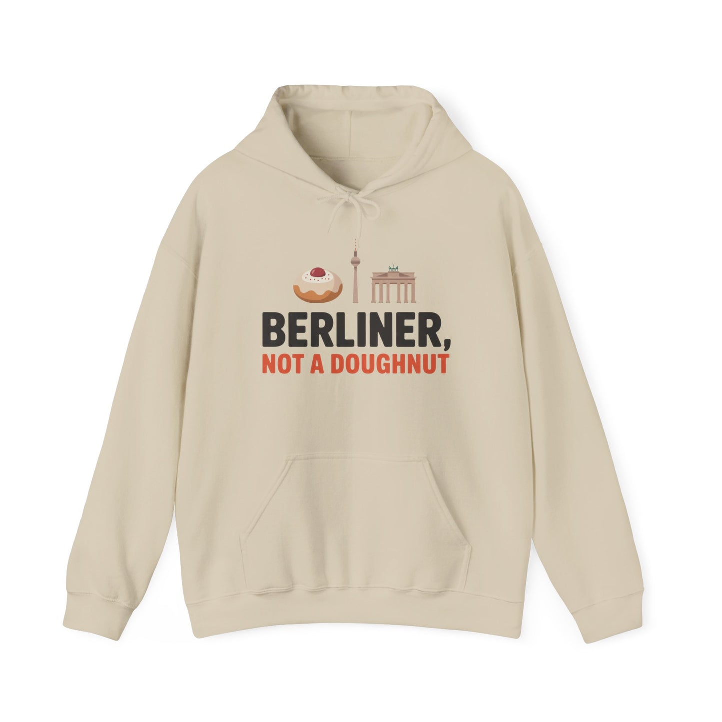 Mens Heavy Blend™ Hooded Sweatshirt, Berliner Not a Doughnut Funny Berlin Hoodie for Men