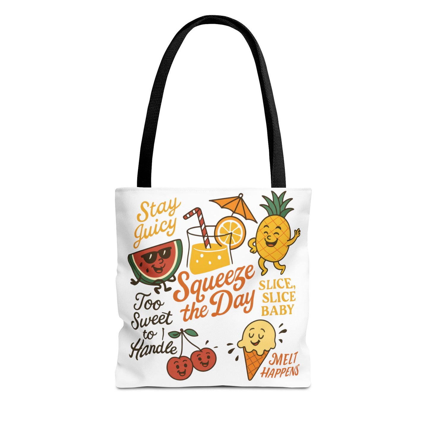 Juicy Summer Tote Bag, Fun Beach Carryall, Perfect for Grocery Shopping, Reusable Market Tote, Cute Gift for Fruit Lovers, Large Tote Bag