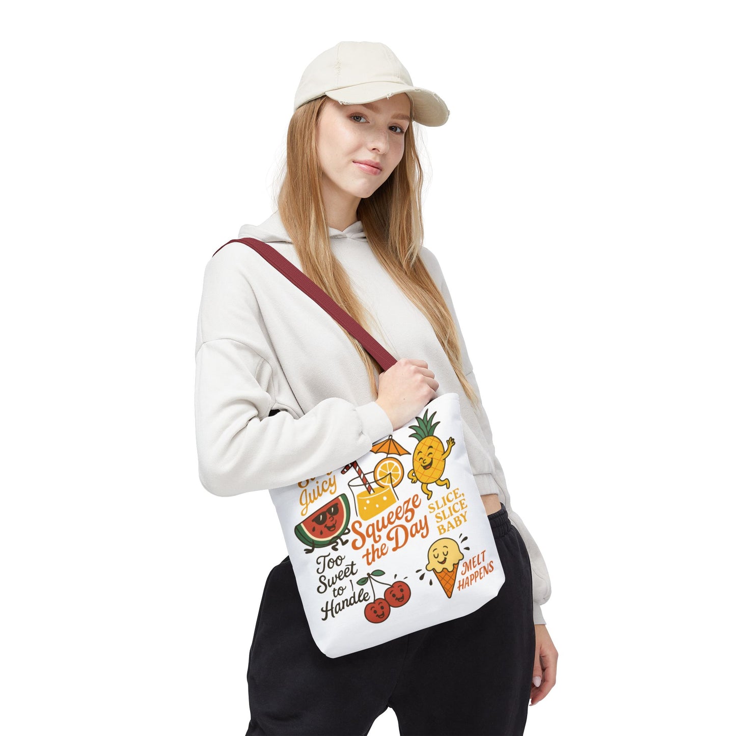 Juicy Summer Tote Bag, Fun Beach Carryall, Perfect for Grocery Shopping, Reusable Market Tote, Cute Gift for Fruit Lovers, Large Tote Bag