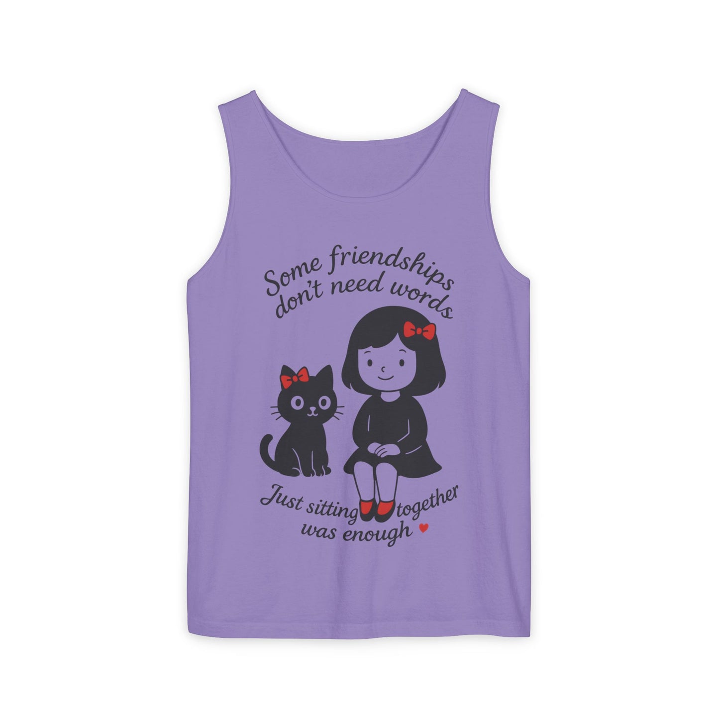Friendship Tank Top, Cute Cat Lovers Gift, Womens Summer Apparel, Perfect for Casual Outings, Friendship Day, Cat Mom Tees