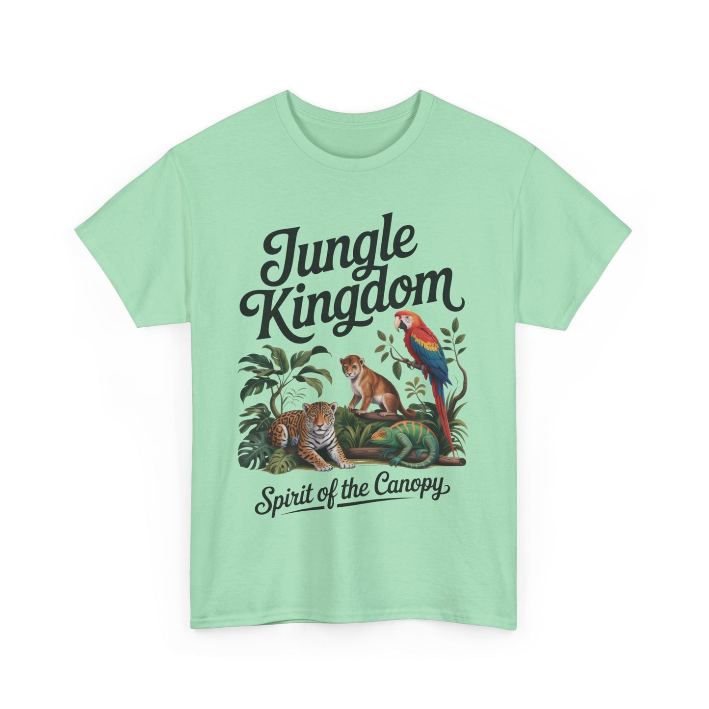 Mens Jungle Kingdom Tee - Nature Lover T-Shirt, Animal Graphic Tee, Eco-Friendly Gift, Summer Fashion, Adventure Outfit