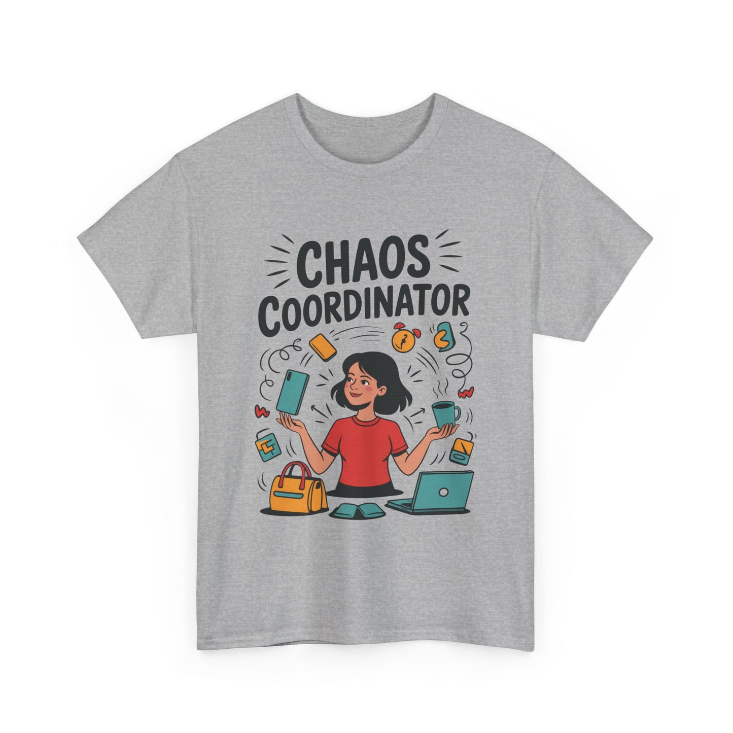 Chaos Coordinator Heavy Cotton Tee, Gift for Busy Moms, Mother's Day Gift, Funny Mom Life Shirt, Busy Life Humor T-Shirt