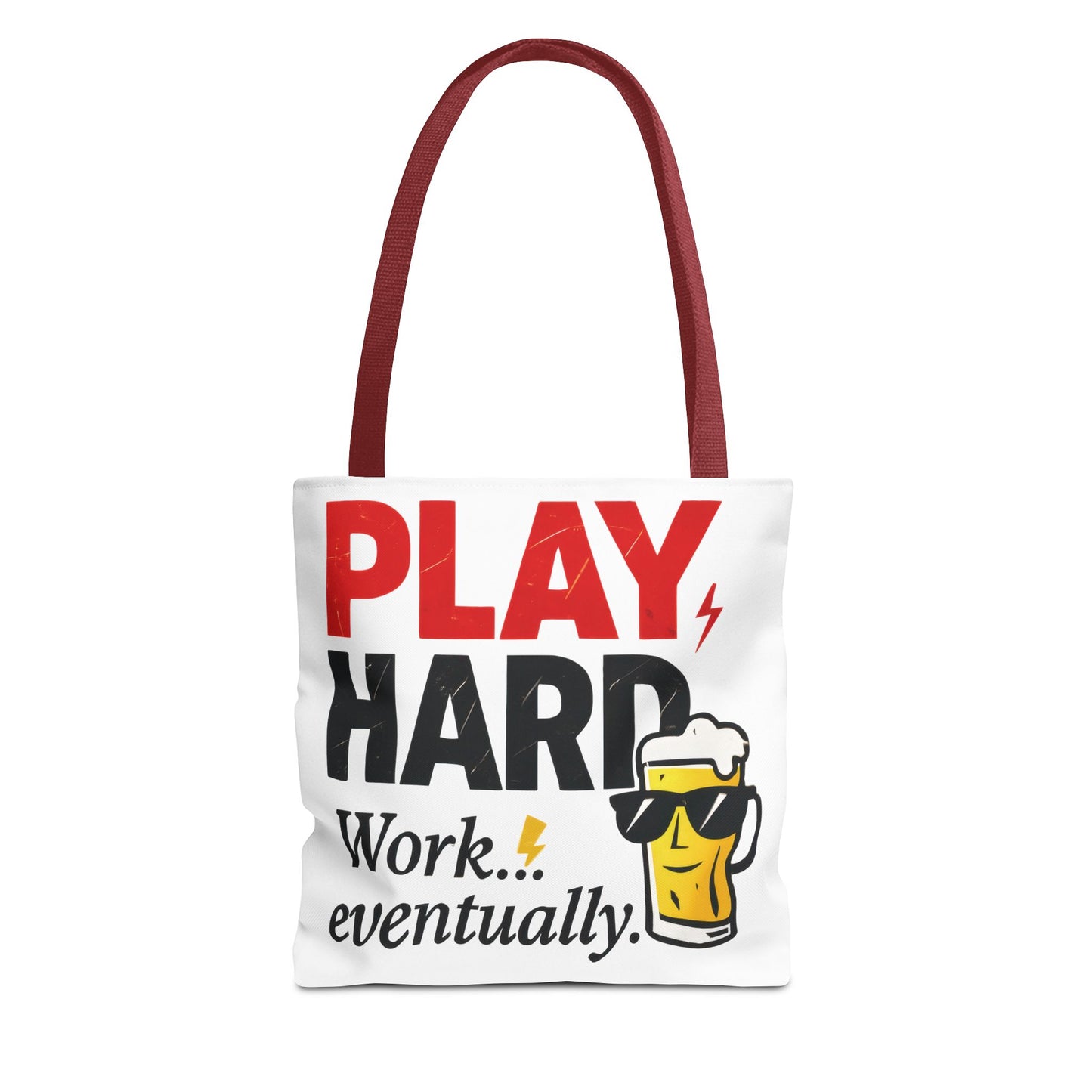Play Hard Tote Bag - Fun, Stylish, Tote for Work & Play, Summer, Gift, Beach Bag, Everyday Carry, Beach Weekender Bag, large canvas bag