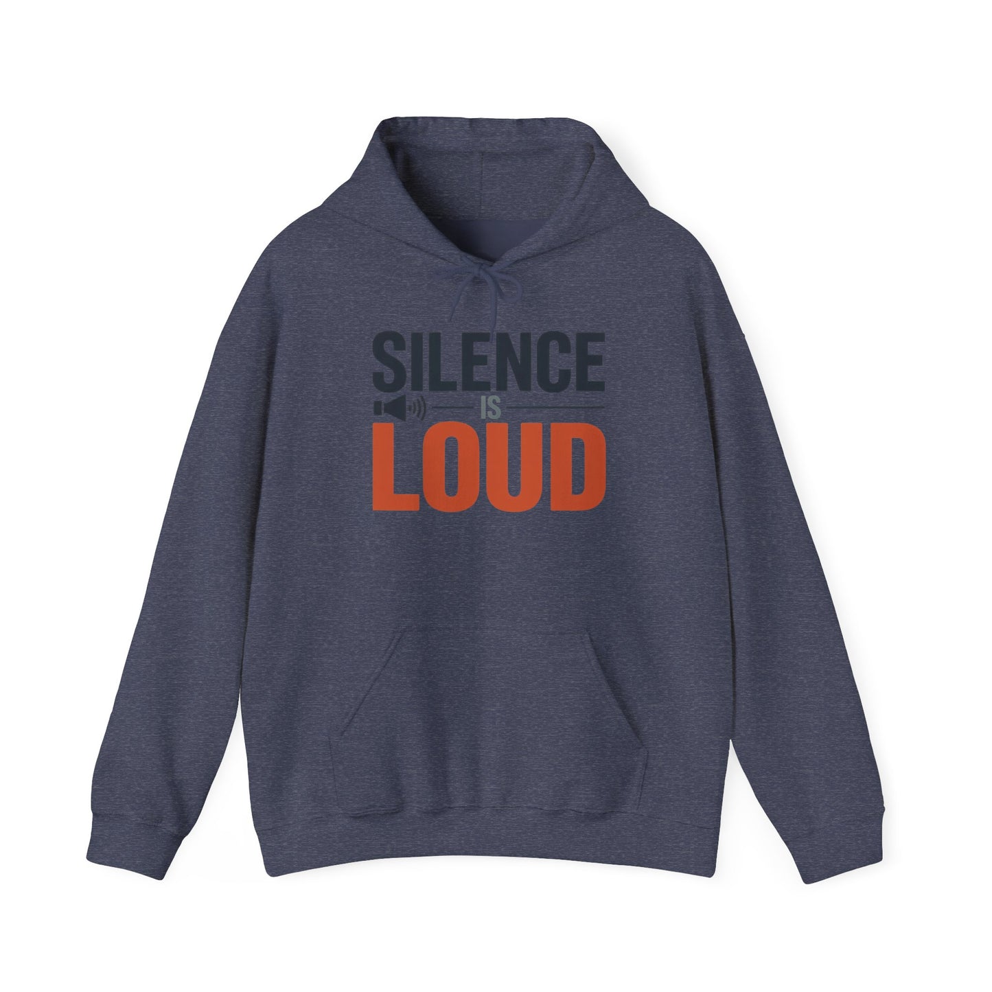 Mens Heavy Blend™ Hooded Sweatshirt, Silence Is Loud Graphic Motivational Mens Hoodie