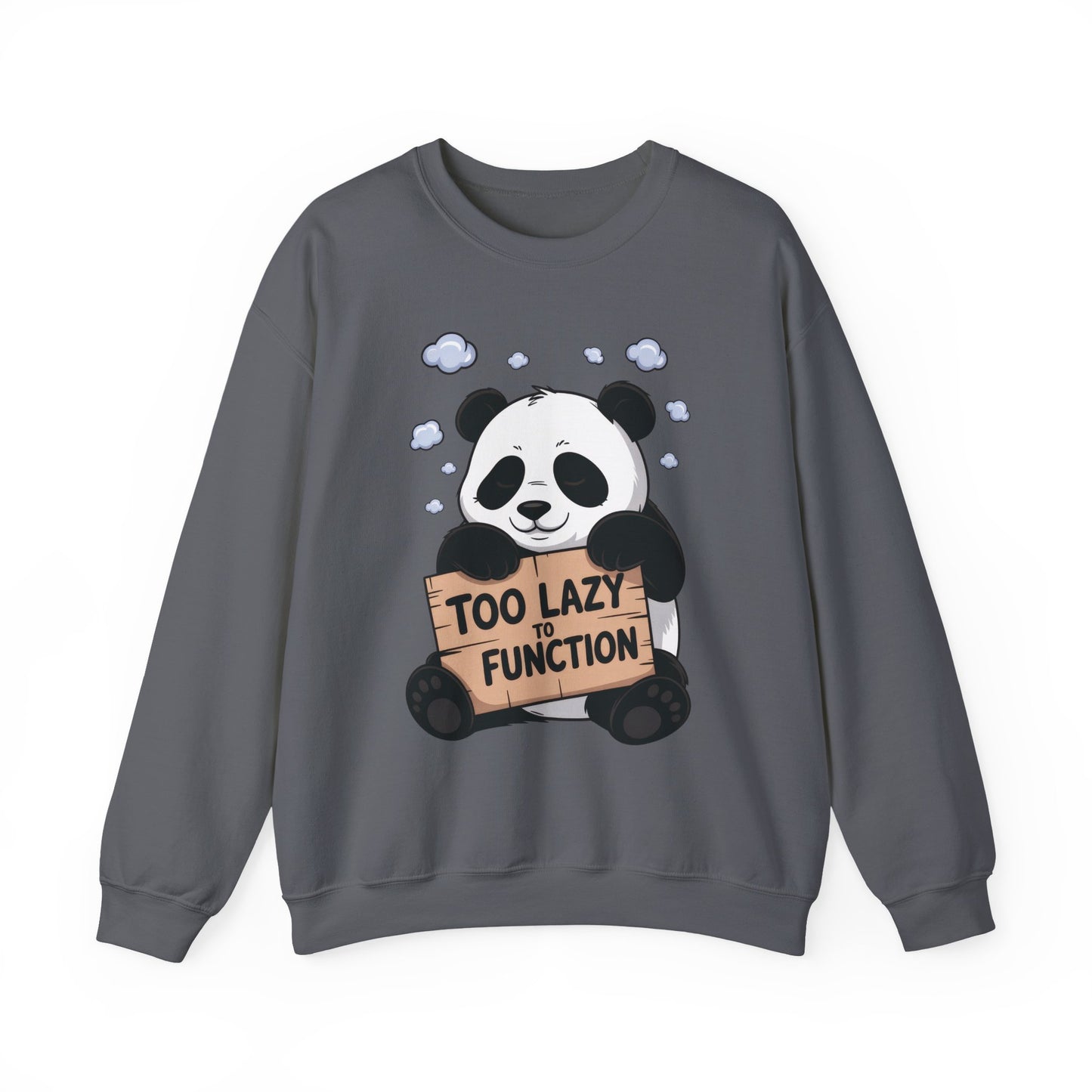 Panda Lazy Crewneck Sweatshirt - Funny Gift for Relaxation, Cute Animal Apparel for Cozy Days, Perfect for Fall and Winter