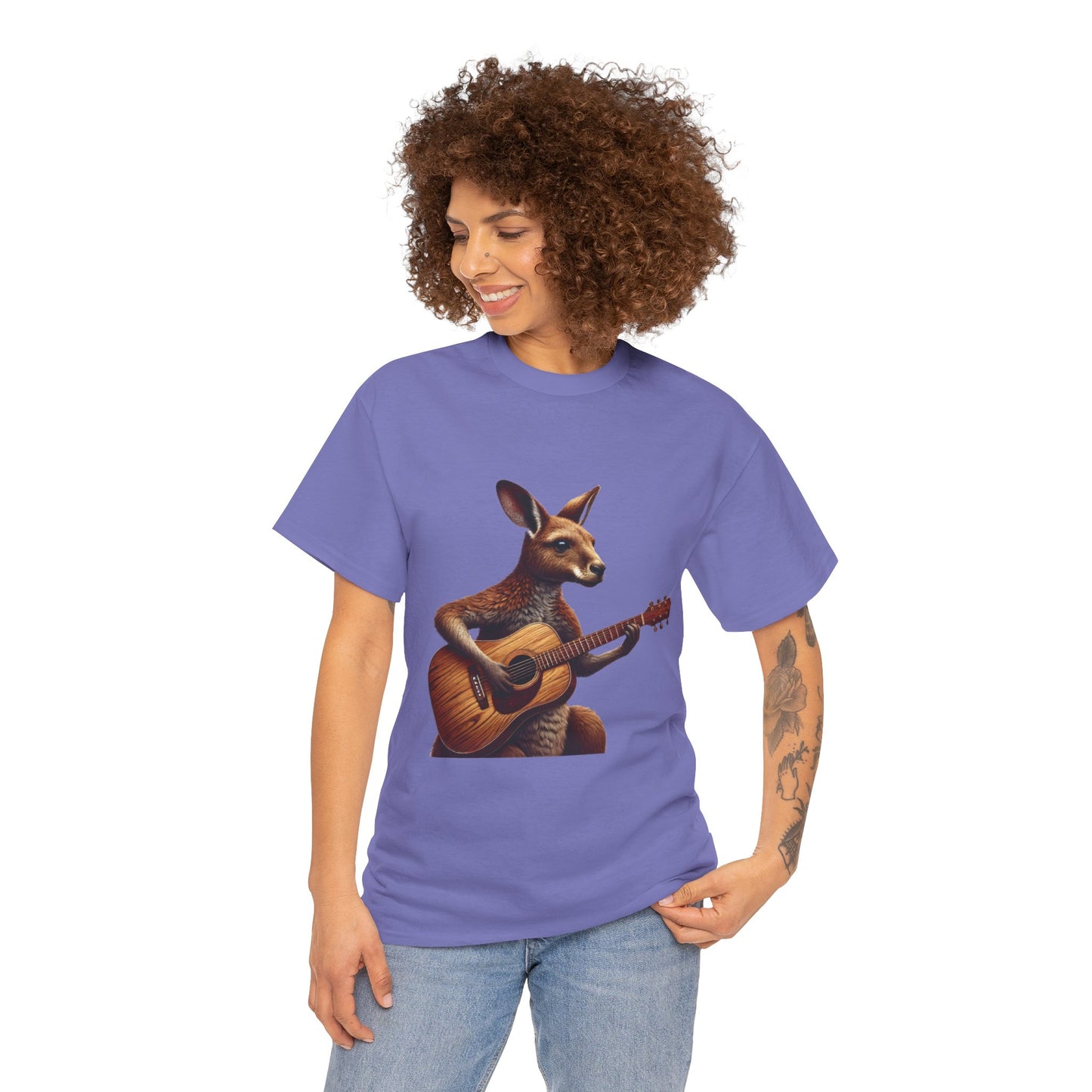 Funny Kangaroo Playing Guitar T-Shirt, Cute Animal Music Lover Shirt, Aussie Wildlife Gift Idea, Music Lovers, Animal Tee, Fun Gift