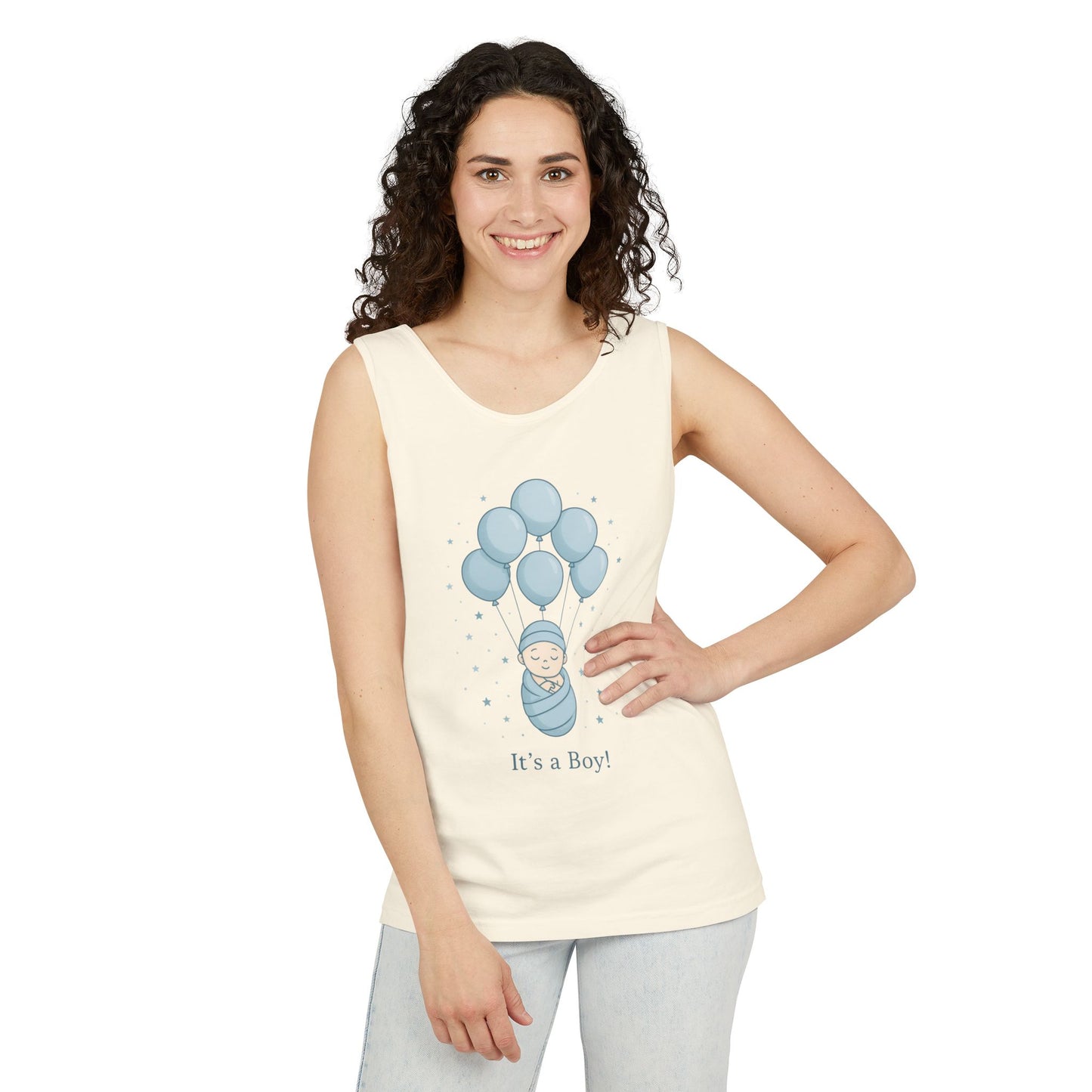 Its a Boy Maternity Tank Top, Baby Boy Pregnancy Announcement Tank, Gender Reveal Mom To Be Gift, Expecting Baby Shower Top