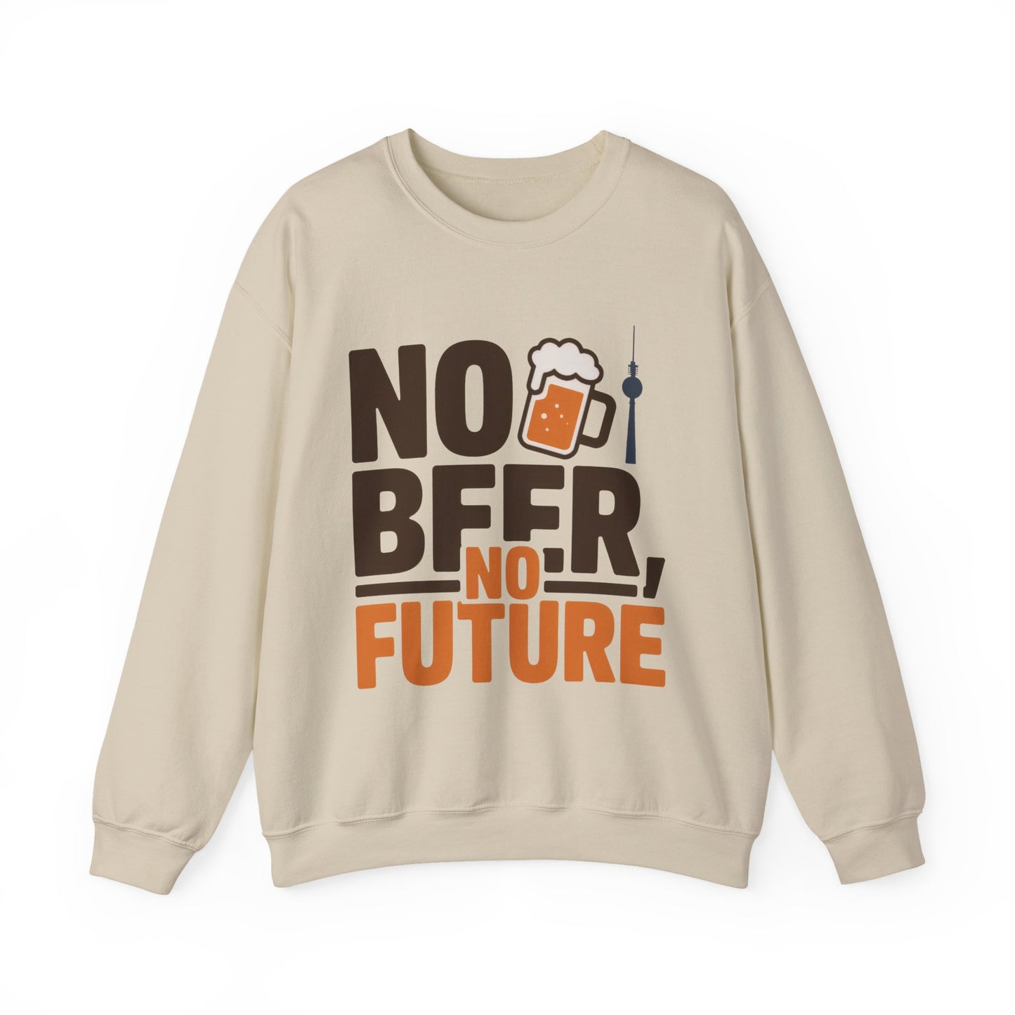 Mens Heavy Blend™ Crewneck Sweatshirt, No Beer No Future Funny Beer Mens Sweatshirt