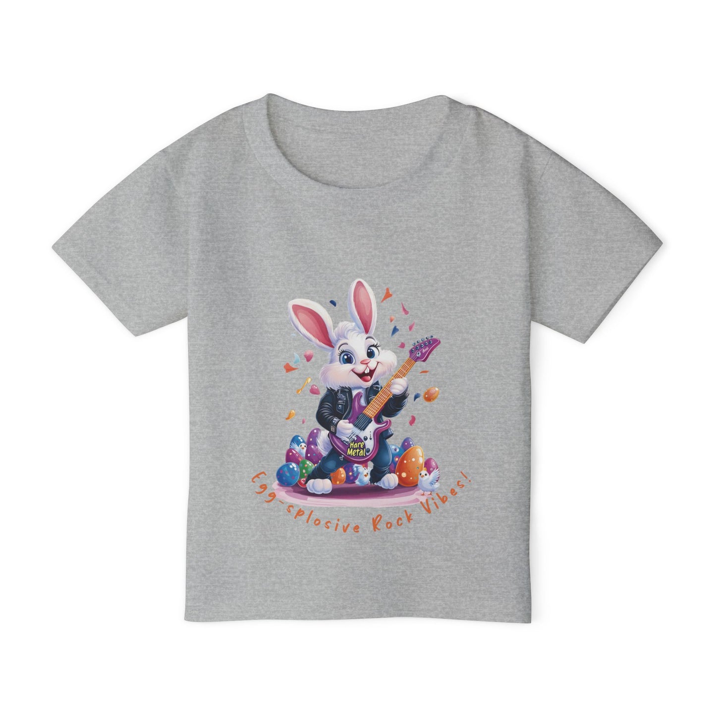 Rockin' Bunny Toddler T-Shirt: Fun Easter Apparel, Kids Rock Tee, Toddler Birthday Gift, Cute Bunny Design
