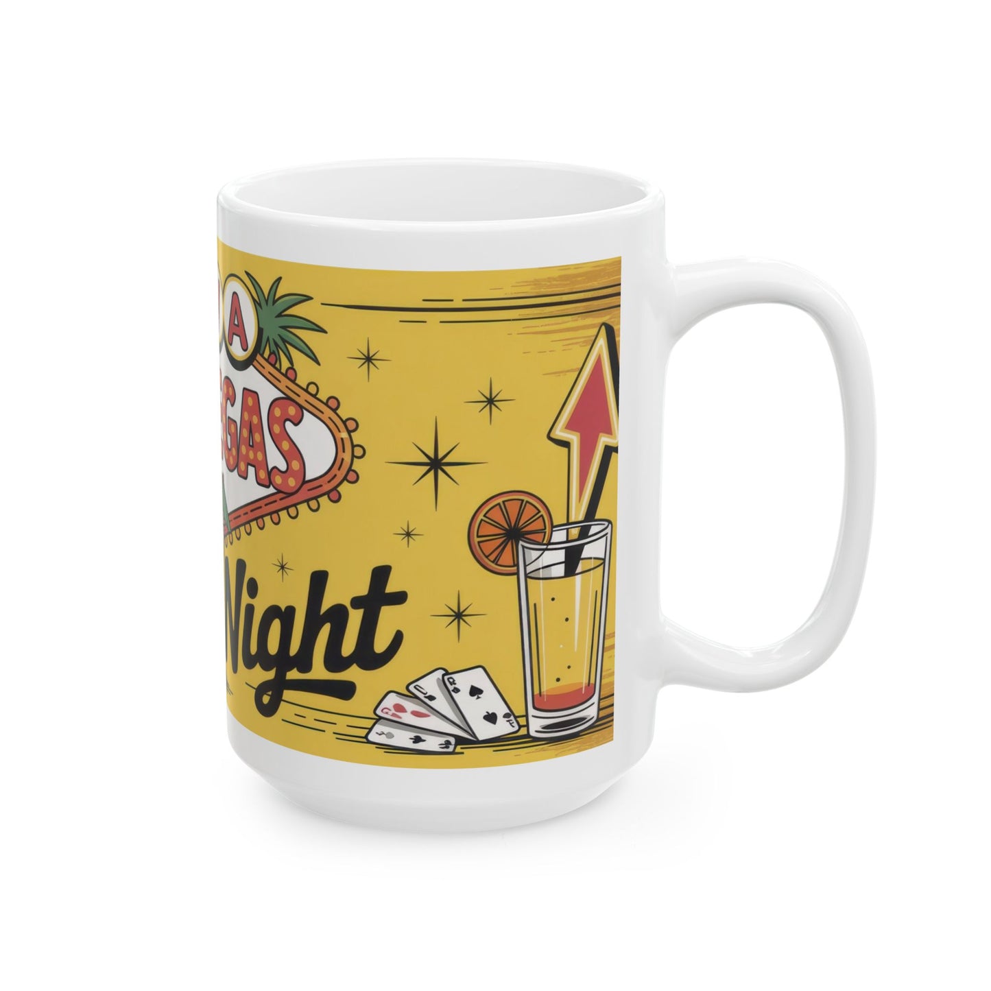 Viva Las Vegas Mug, Retro Coffee Cup, Vegas Gift for Casino Lovers & Travel Enthusiasts, Casino Theme Ceramic Mug