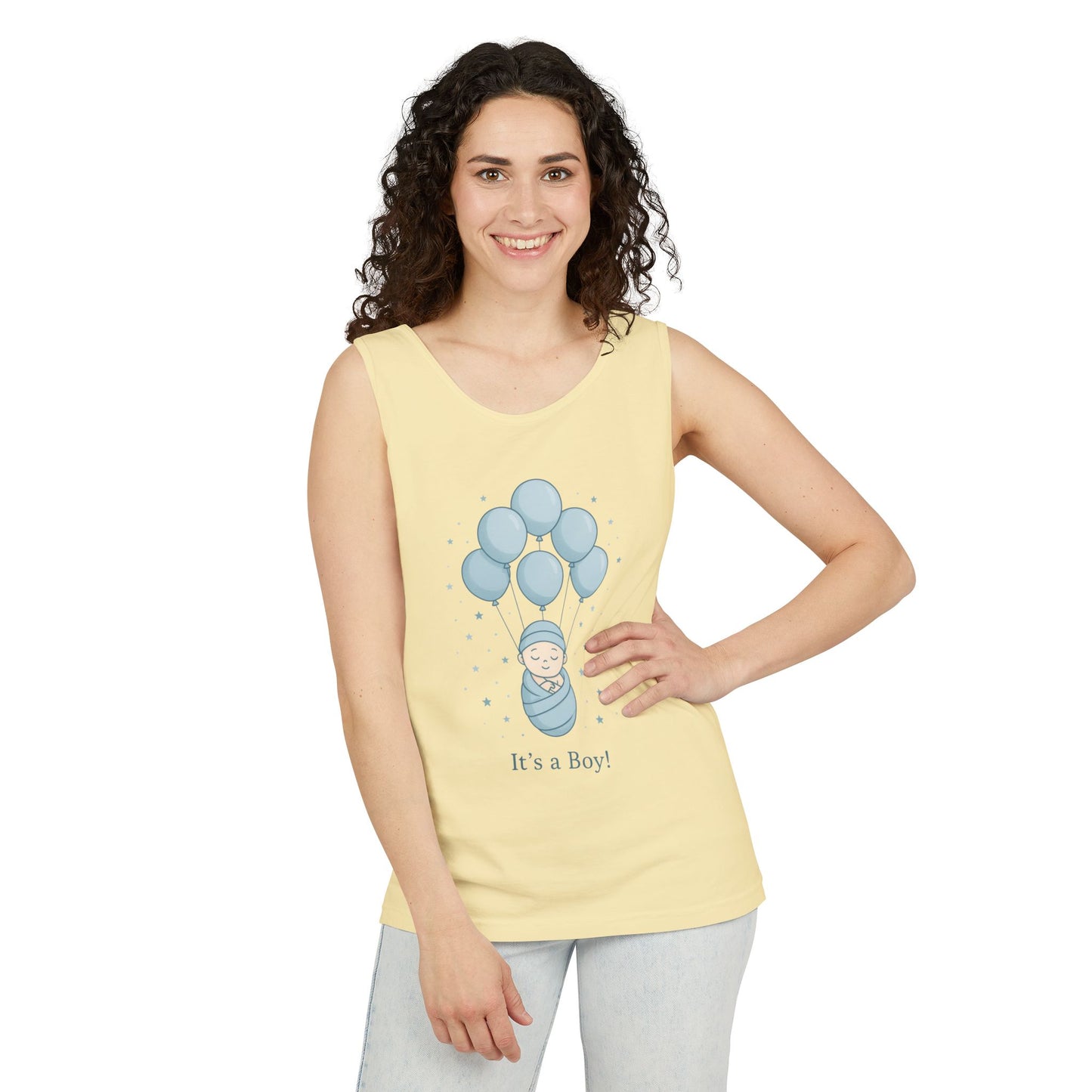 Its a Boy Maternity Tank Top, Baby Boy Pregnancy Announcement Tank, Gender Reveal Mom To Be Gift, Expecting Baby Shower Top
