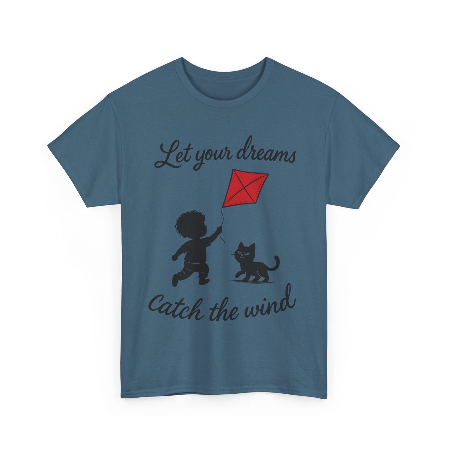 Cute Kid and Cat Design T-Shirt, Playful Gift for Cat Lovers, Summer Style, Cat Lover T-Shirt, Gift for Cat Owners, Women's Cotton T-Shirt