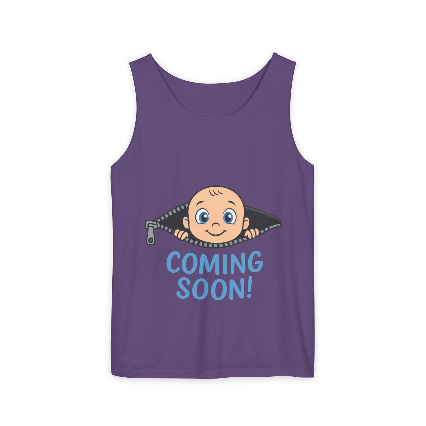 Coming Soon Maternity Tank Top, Cute Baby Boy Pregnancy Announcement Tee, Funny Expecting Mom Gift, Gender Reveal Tee, Baby Shower Top