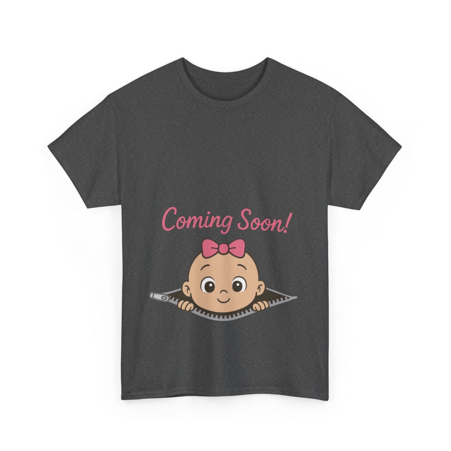 Coming Soon Maternity T-Shirt, Cute Baby Girl Pregnancy Announcement Shirt, Expecting Mom Gift, Gender Reveal Tee, Baby Shower Gift