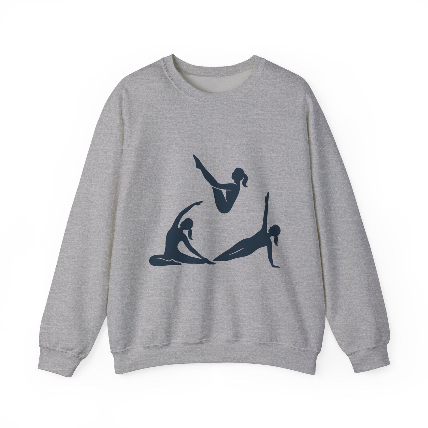 Womens Heavy Blend™ Crewneck Sweatshirt, Womens Pilates Sweatshirt, Yoga Fitness Graphic Pullover, Cute Workout Gym Top, Yoga Lover Gift