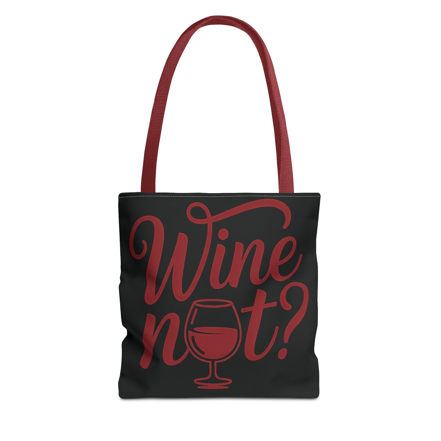 Wine Not? Tote Bag - Fun Wine Lover's Accessory for Parties, Gift for Wine Enthusiasts, Perfect for Grocery or Beach Outings, AOP Design