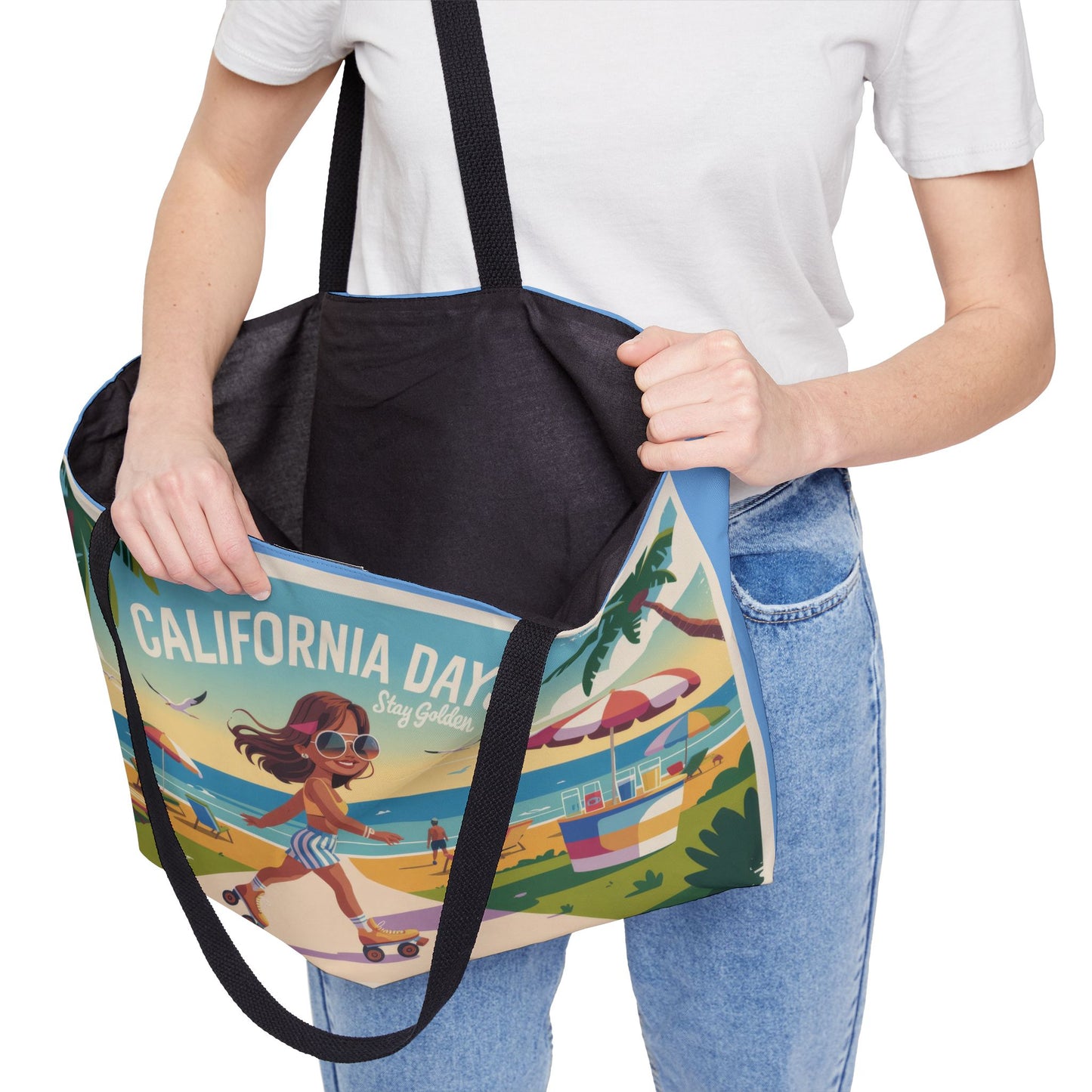 California Days Weekender Tote Bag | Summer Travel , Beach Essentials, Stylish Weekend Bag, Vacation Tote, Fun Day Out, Beach Bag
