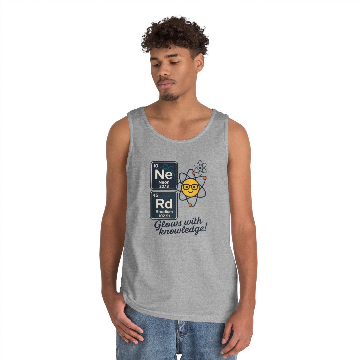 Nerd Tank Top for Men, Funny Science Shirt, Periodic Table Sleeveless Tee, Geeky Workout Shirt, Gift for Teachers, gift for Science Events