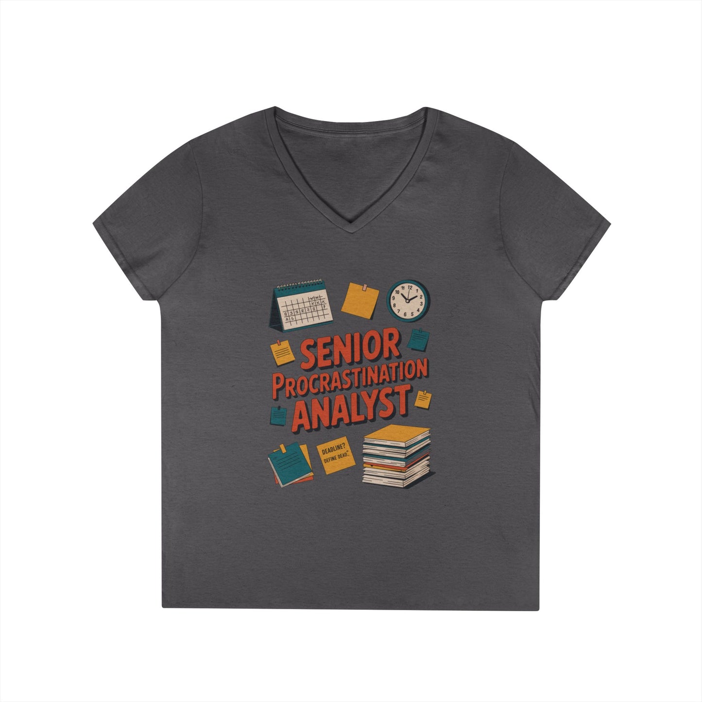 Senior Procrastination Analyst T-Shirt, Fun Gift for Students, Teachers, Graduates, Back to School, Relaxed Vibes, Office Humor Apparel