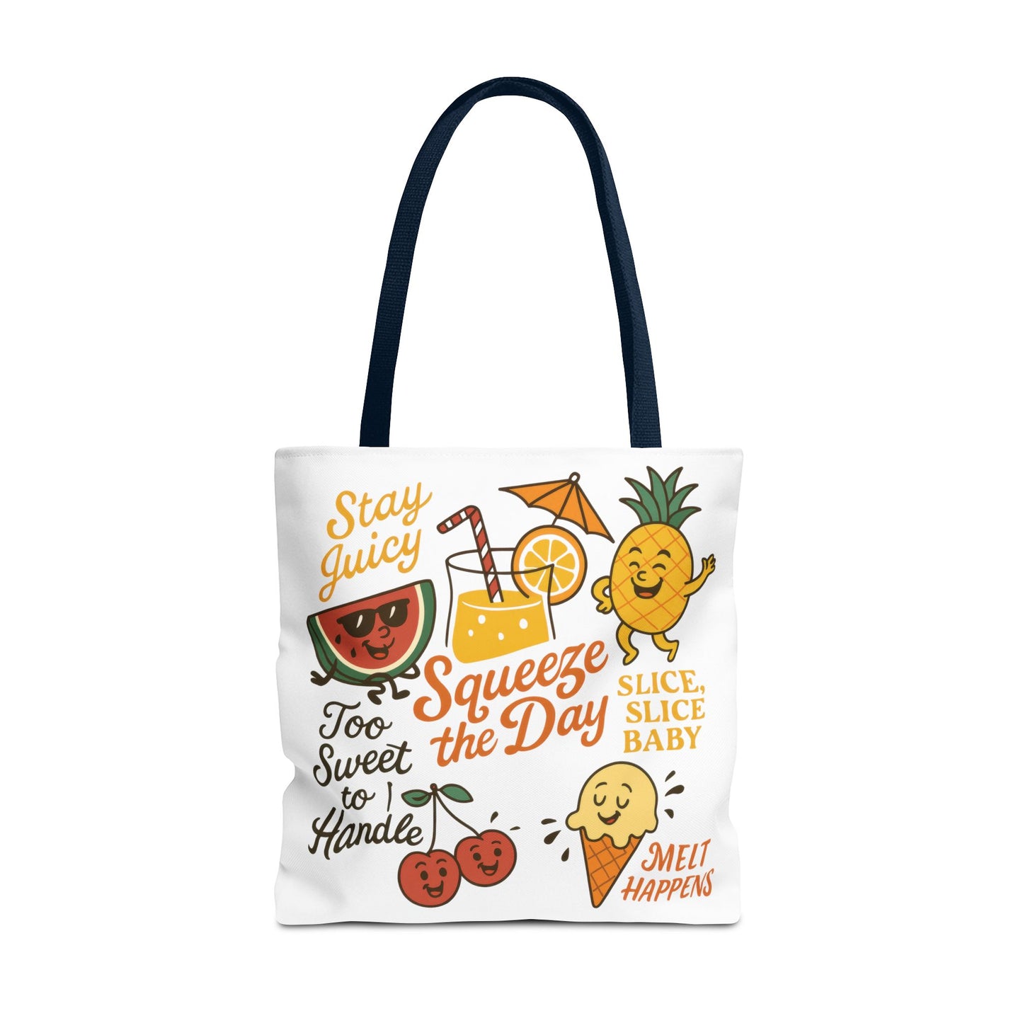 Juicy Summer Tote Bag, Fun Beach Carryall, Perfect for Grocery Shopping, Reusable Market Tote, Cute Gift for Fruit Lovers, Large Tote Bag