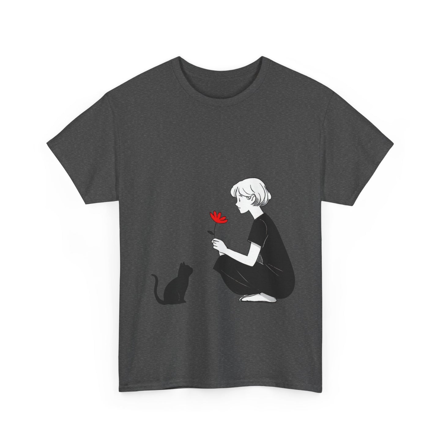 Cat Lover's Heavy Cotton Tee, Cute Cat Shirt, Pet Owner Gift, Animal Lover Apparel, Birthday Gift for Her, Women's Cotton T-Shirt, Cat Lover