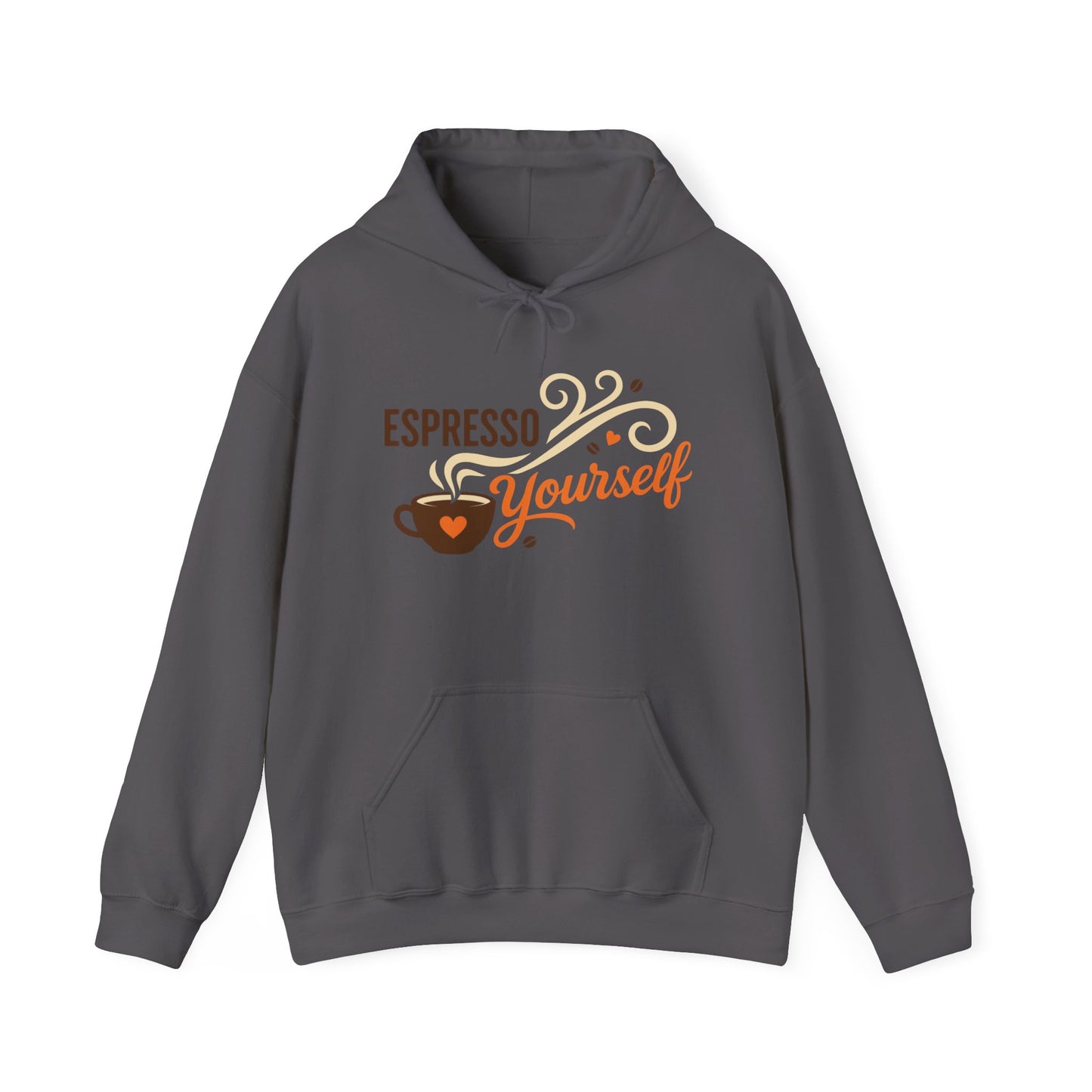 Espresso Yourself Coffee Hoodie, Funny Womens Barista Gift, Cozy Cafe Sweatshirt
