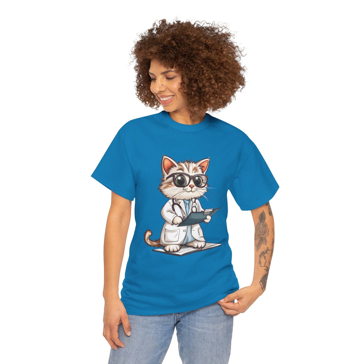 Funny Doctor Cat T-Shirt, Unisex “The Pawscription is Ready” Tee, Cute Veterinary Gift, Medical Student Shirt, Animal Doctor Graphic Tee