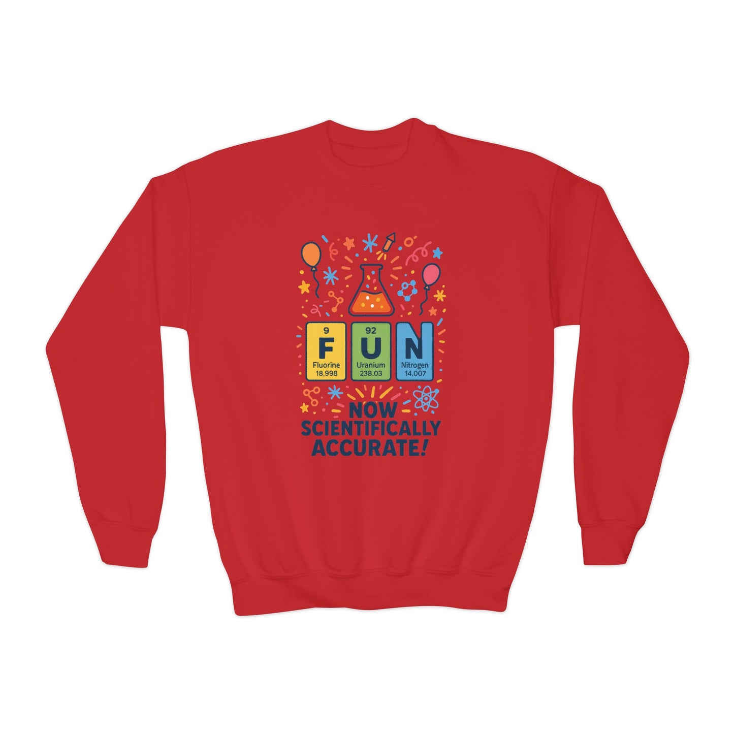 Youth Science Fun Sweatshirt, Perfect for STEM Lovers, Birthday Gift, Cozy Classroom Wear, Youth Crewneck