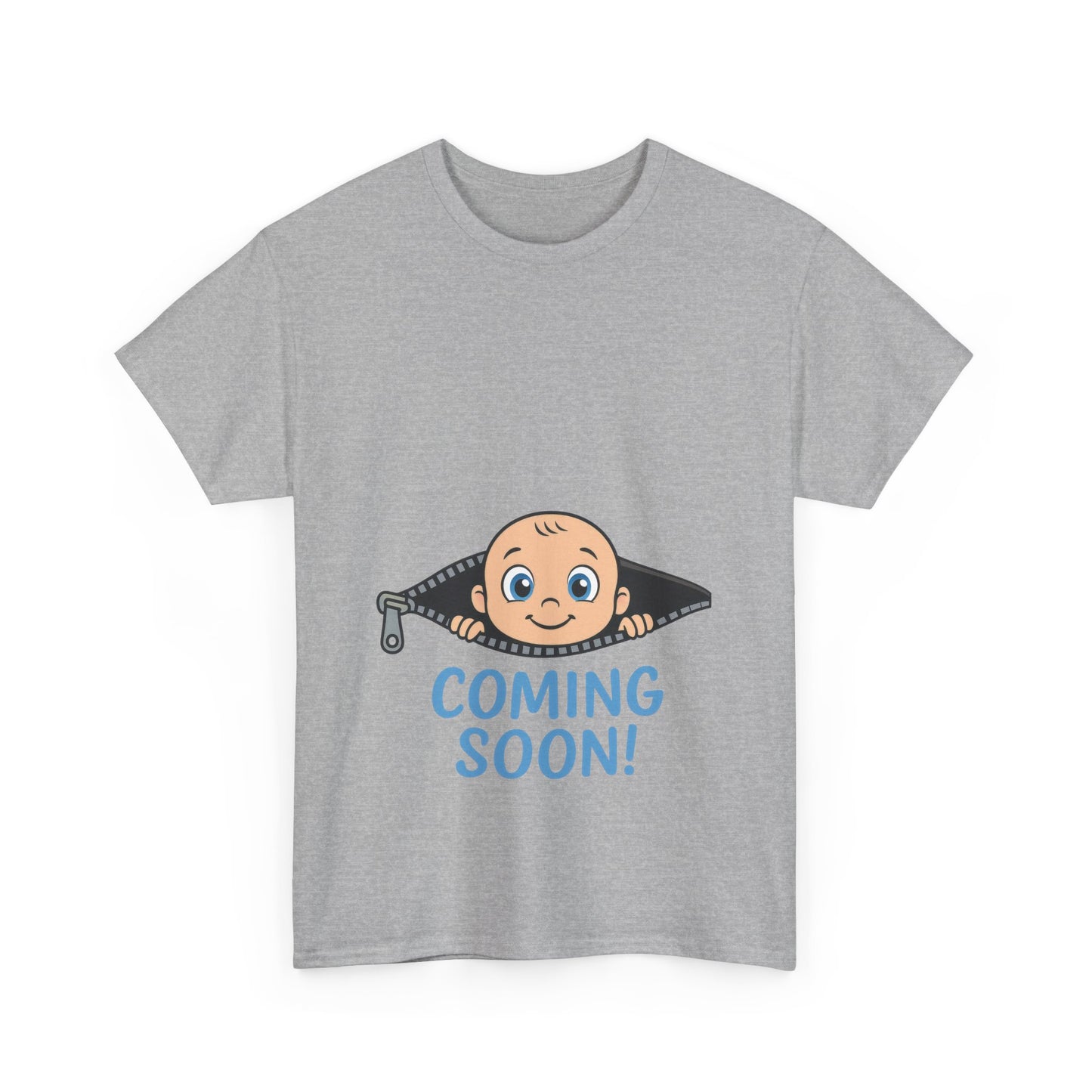 Coming Soon Maternity T-Shirt, Cute Baby Boy Pregnancy Announcement Shirt, Funny Expecting Mom Gift, Gender Reveal Tee, Baby Shower Top