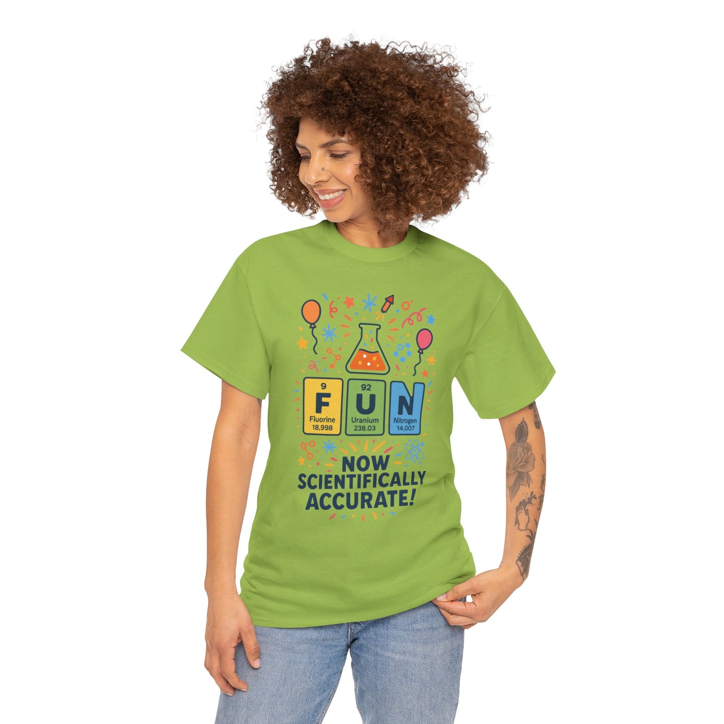 Fun Science Unisex Heavy Cotton Tee, Perfect for STEM Lovers, Gift for Science Teachers, FUN Periodic Table Tee,Nerdy Unisex Shirt
