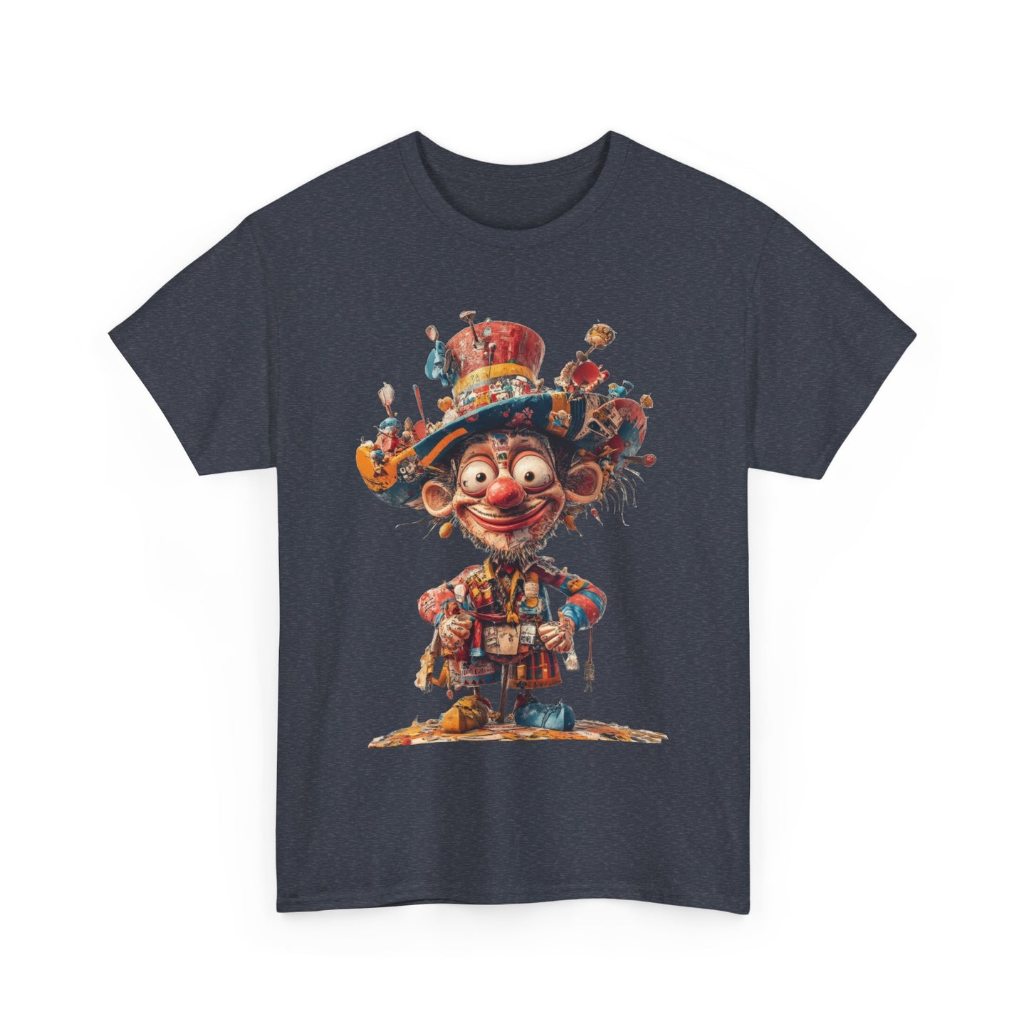 Colorful Clown T-Shirt, Funny Circus Character Graphic Tee, Whimsical Comic Style Shirt for Humor Lovers, Comedy Tee